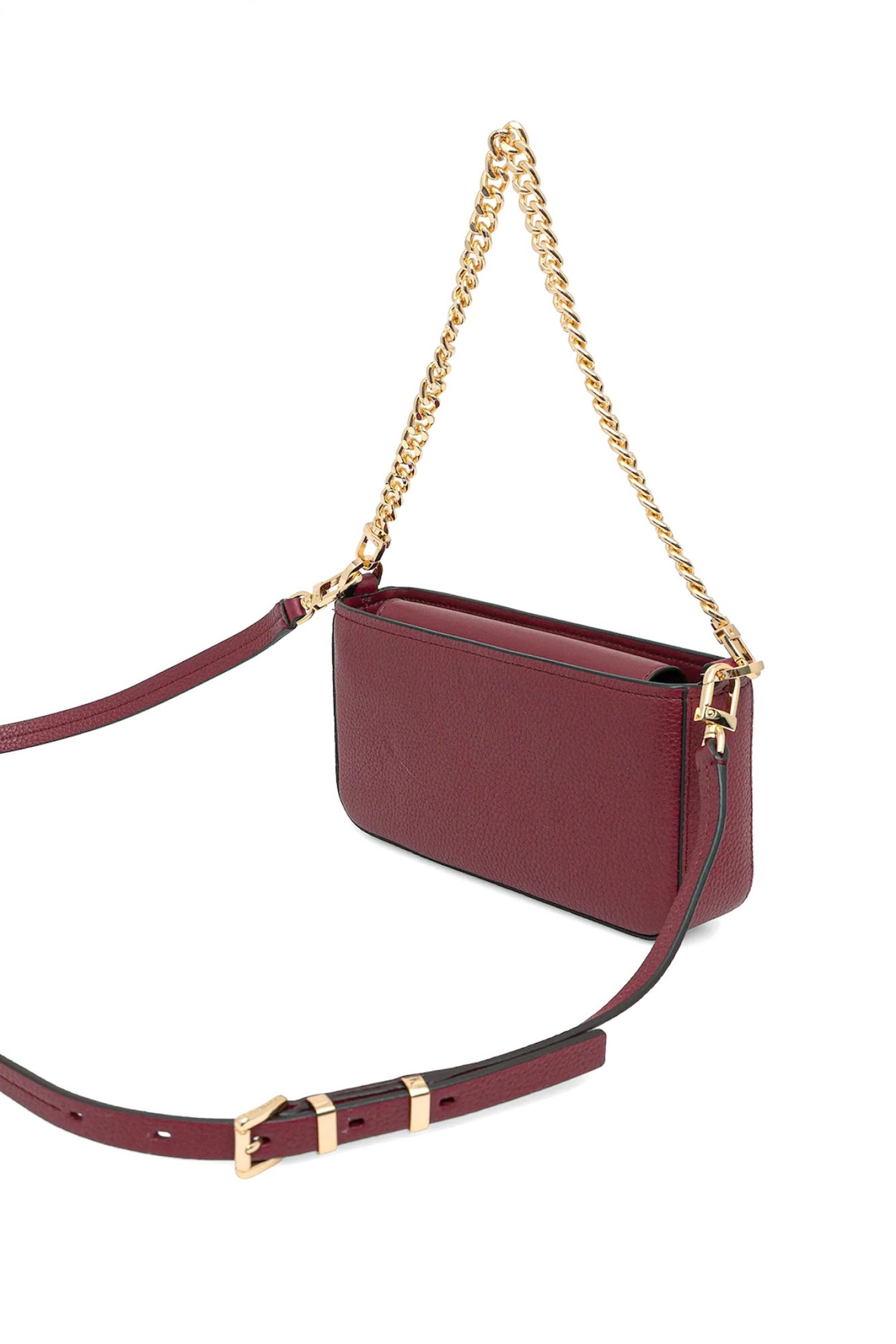 MICHAEL KORS ΤΣΑΝΤΑKI CROSSBODY BRYANT ΑΛΥΣΙΔΑ ΜΕΤΑΛΛΙΚΟ LOGO MΠΟΡΝΤΩ