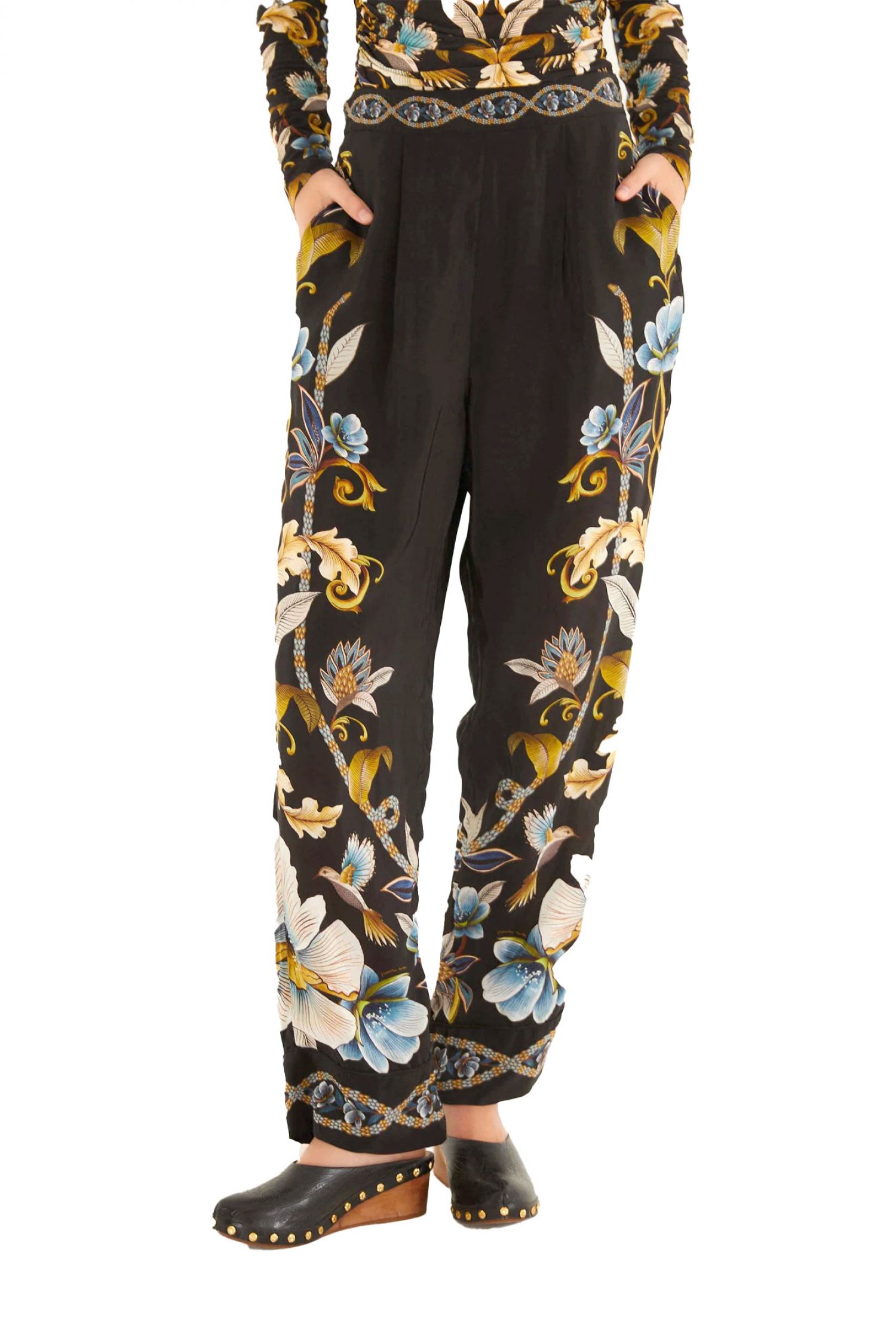 FARM RIO ΠΑΝΤΕΛΟΝΙ SNAKE GARDEN PAJAMA ΕΜΡΙΜΕ ΜΑΥΡΟ