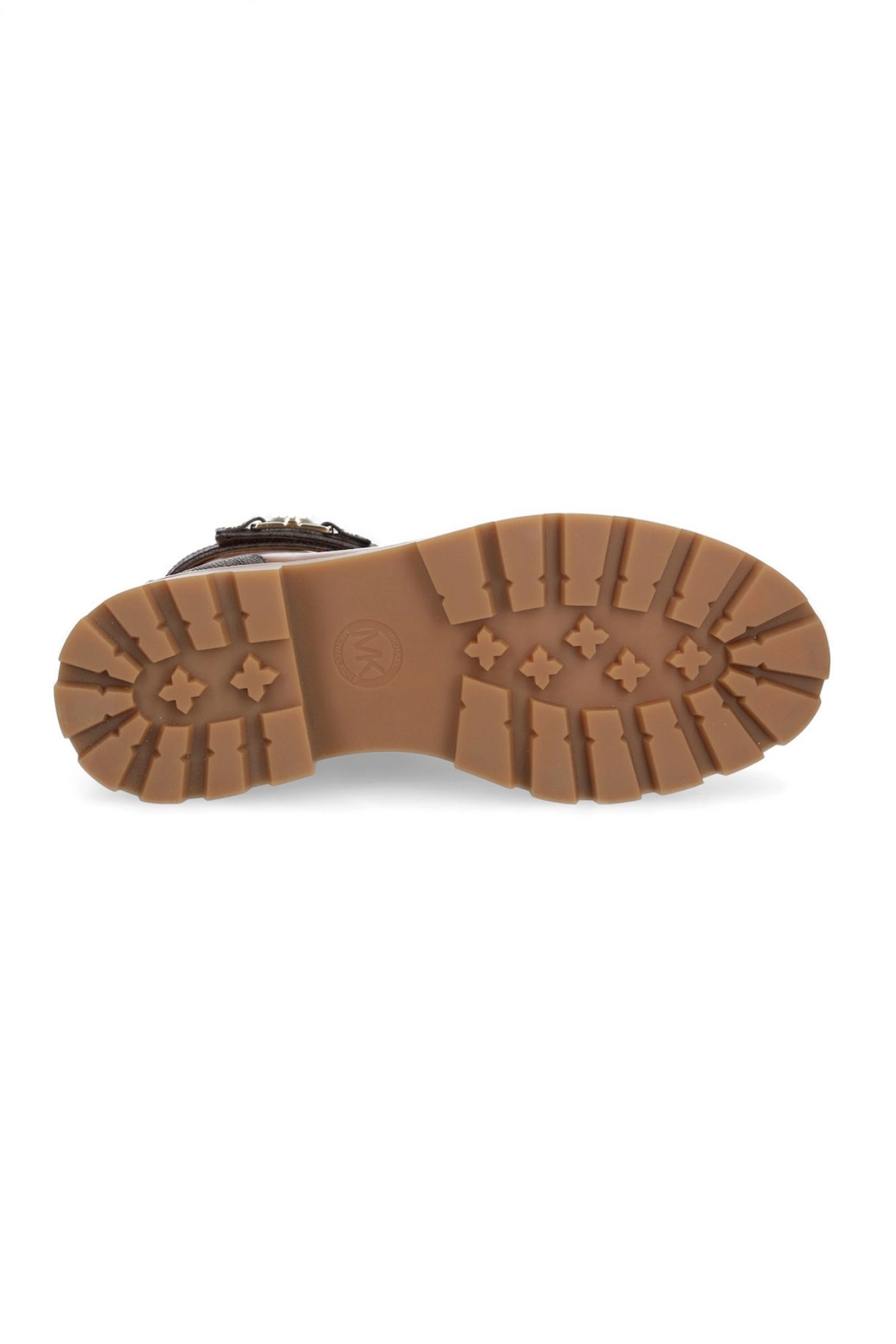 MICHAEL KORS ΠΑΠΟΥΤΣΙΑ ΜΠΟΤΑΚΙΑ MANDY LACE UP BOOTIE KOΡΔΟΝΙΑ ΦΕΡΜΟΥΑΡ LOGO TAMΠΑ/ΚΑΦΕ