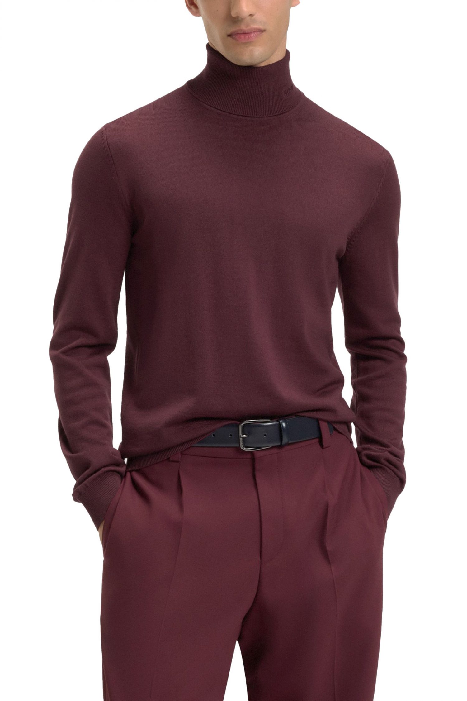 HUGO ΠΛΕΚΤΟ TURTLENECK SAN THOMAS-M ΜΠΟΡΤΝΩ