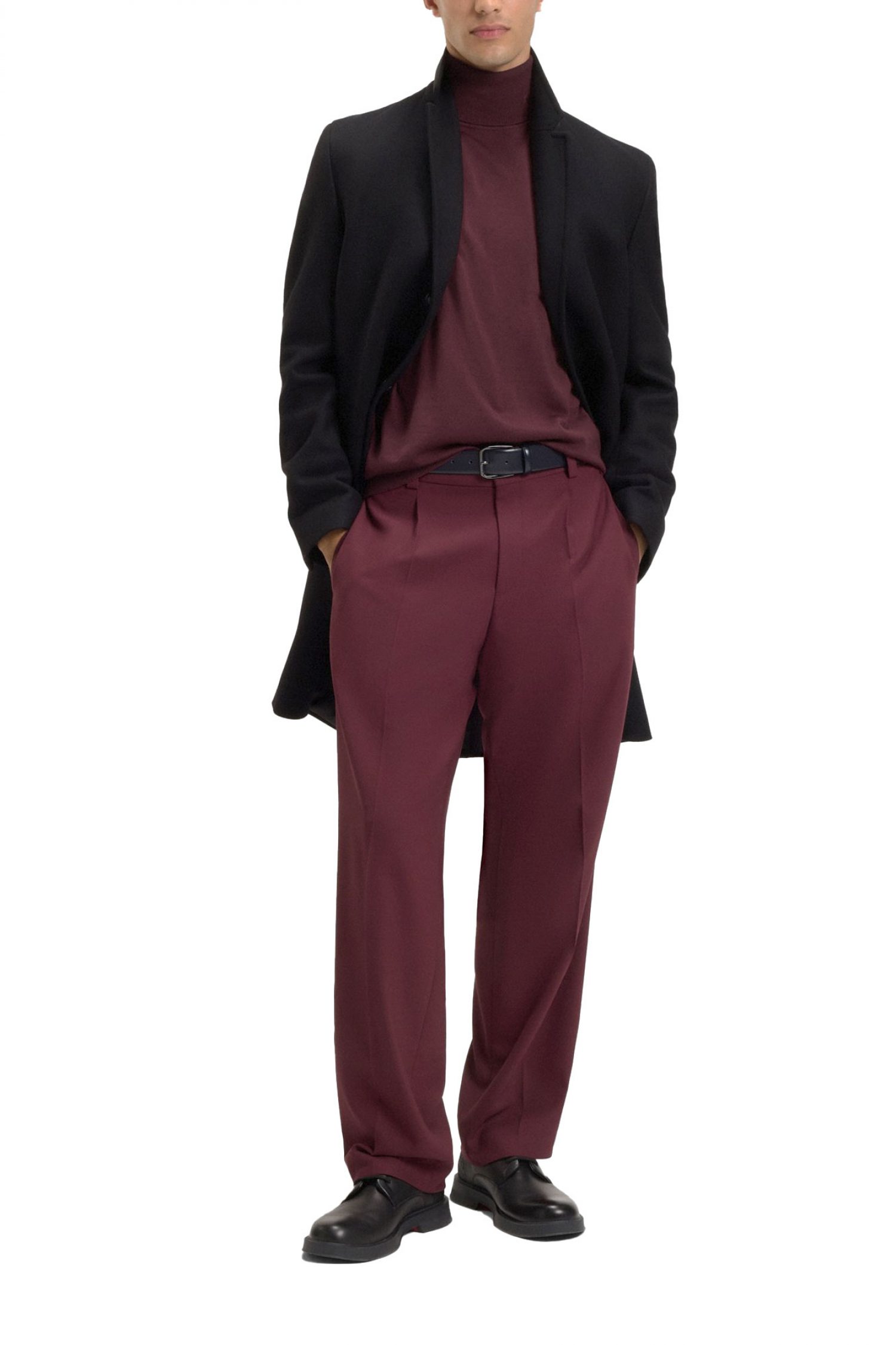 HUGO ΠΛΕΚΤΟ TURTLENECK SAN THOMAS-M ΜΠΟΡΤΝΩ