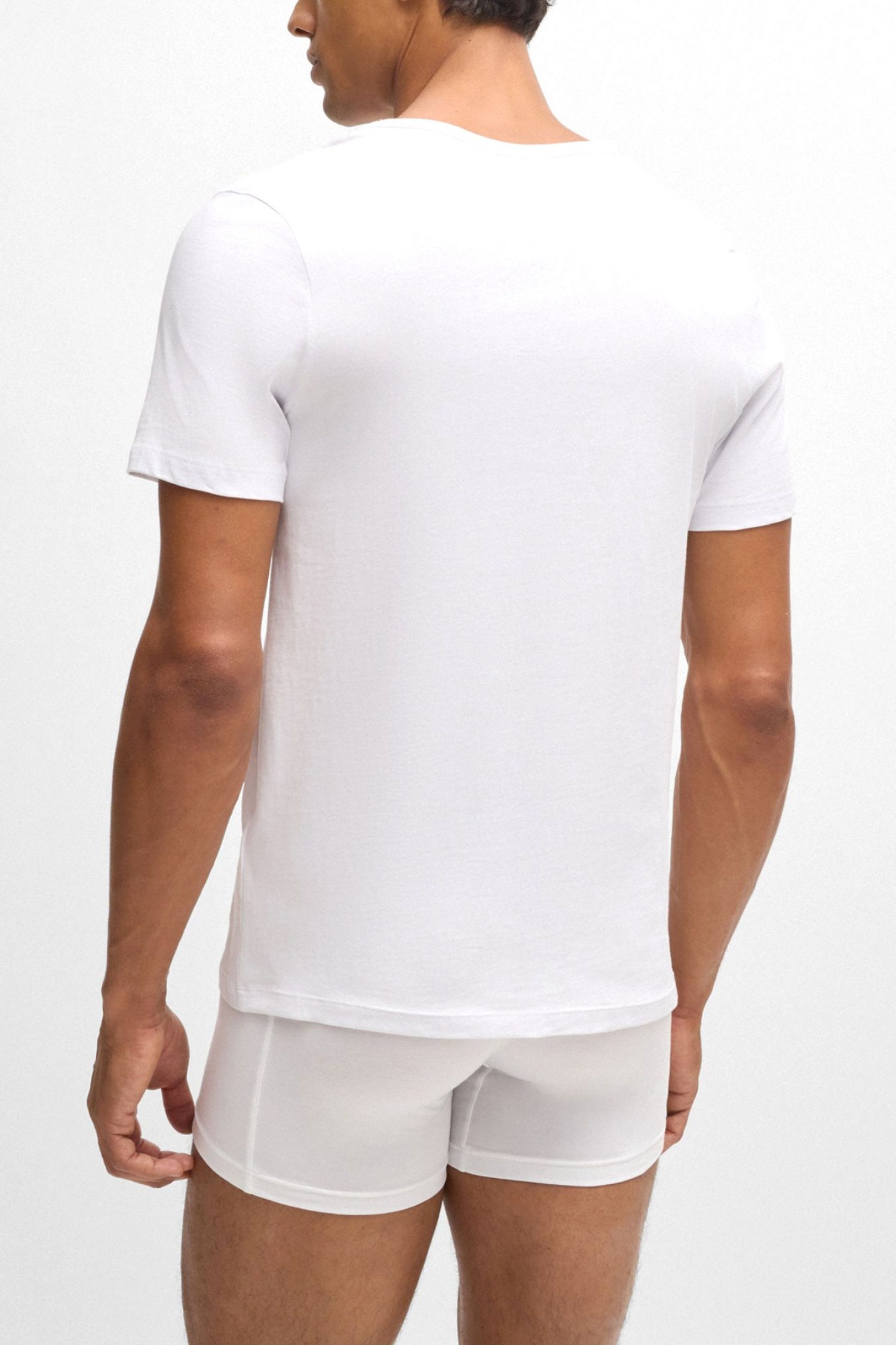 BOSS ΕΣΩΡΟΥΧΟ T-SHIRT 3P VNECK REGULAR FIT CLASSIC ΛΕΥΚΟ