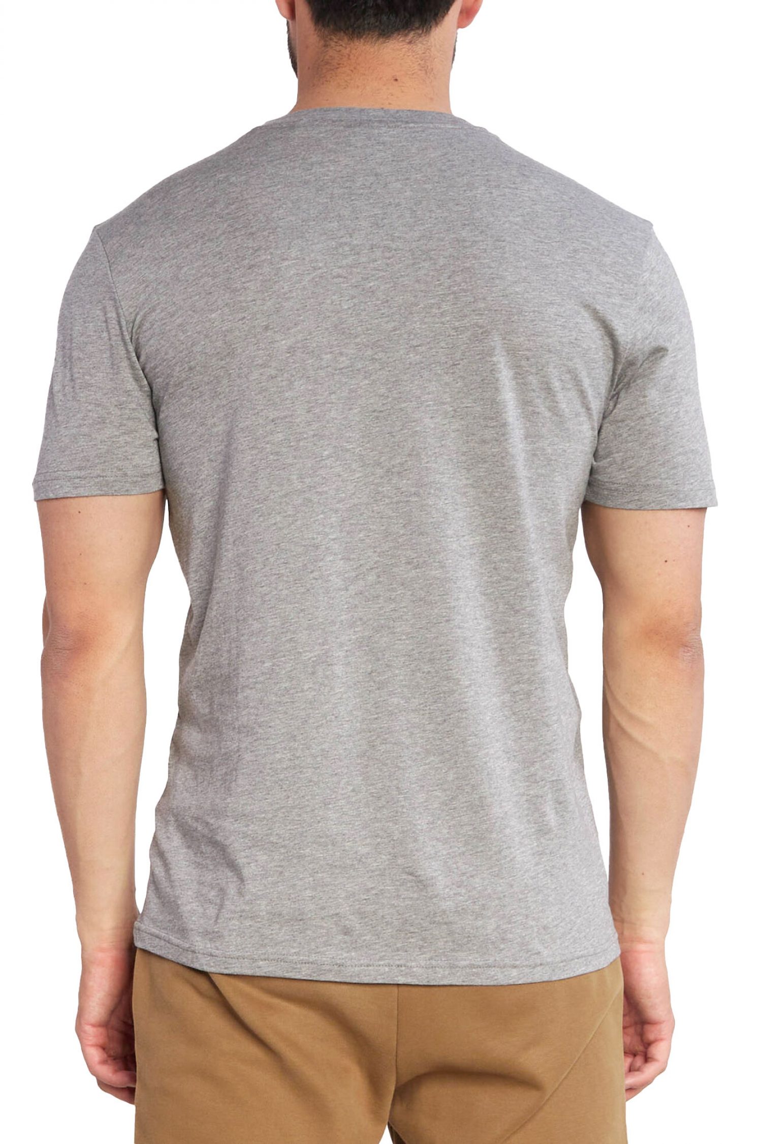 BOSS CASUAL T-SHIRT ΜΕ ΣΤΑΜΠΑ REGULAR FIT THINKIG 1 ΓΚΡΙ