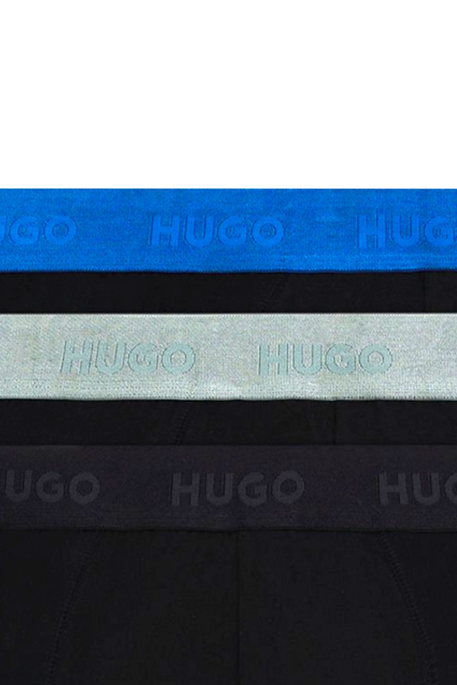 HUGO ΕΣΩΡΟΥΧΑ HIPBRIEF TRIPLETPACK COTTON STRETCH LOGO ΜΑΥΡΟ