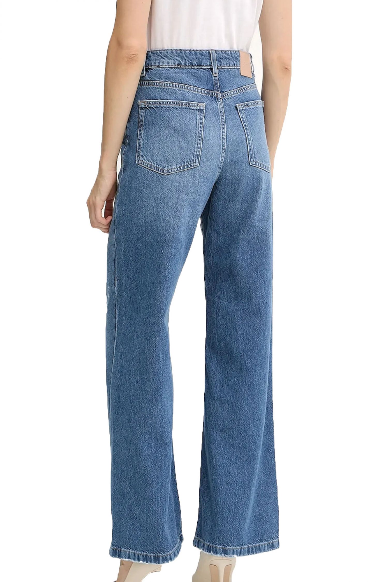 BOSS ΠΑΝΤΕΛΟΝΙ JEANS C_MARLENE HR 7.0 REGULAR FIT/WIDE LEG ΜΠΛΕ