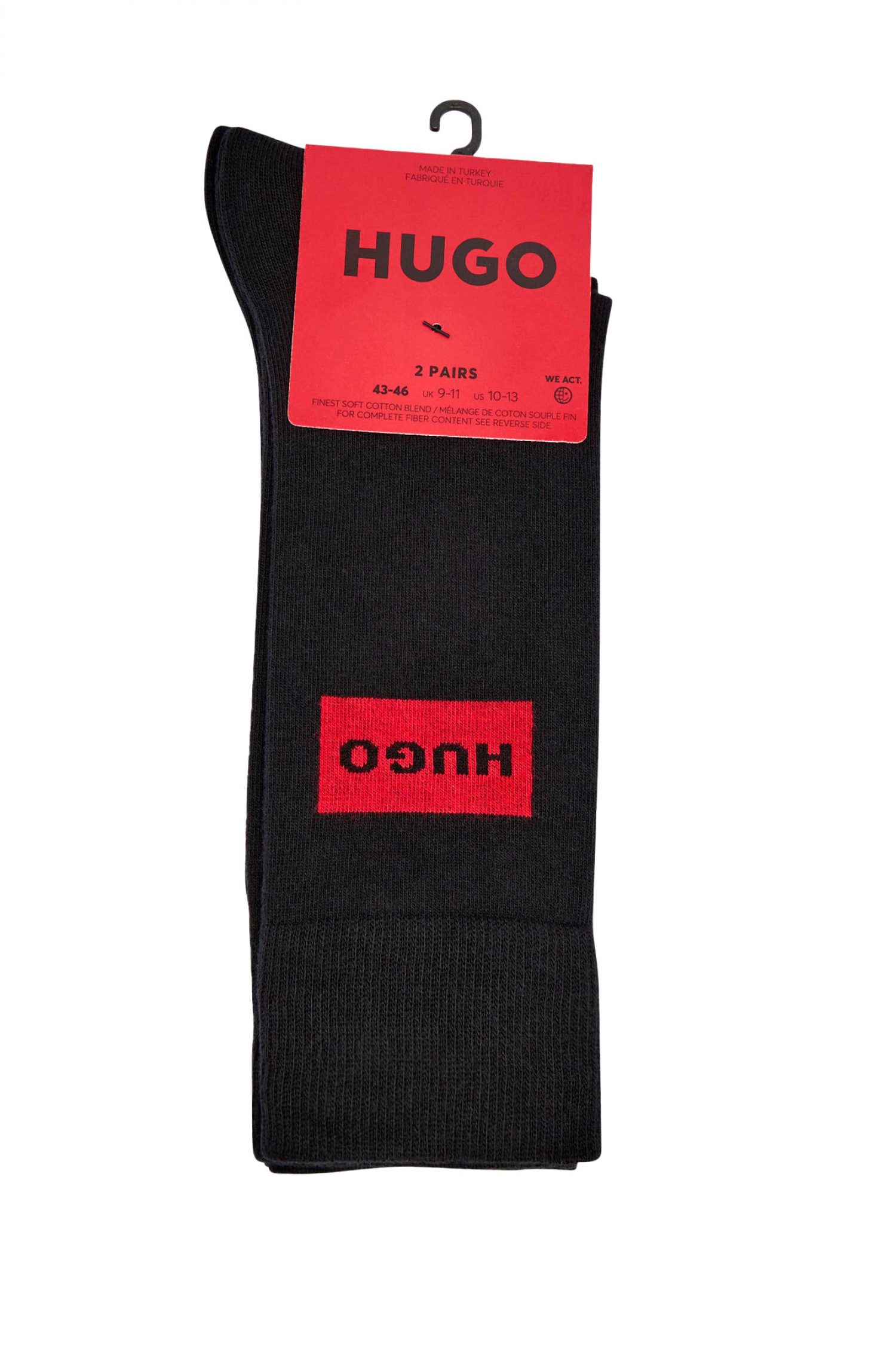 HUGO ΚΑΛΤΣΕΣ 2P RS RED LABEL CC LOGO ΜΑΥΡΟ