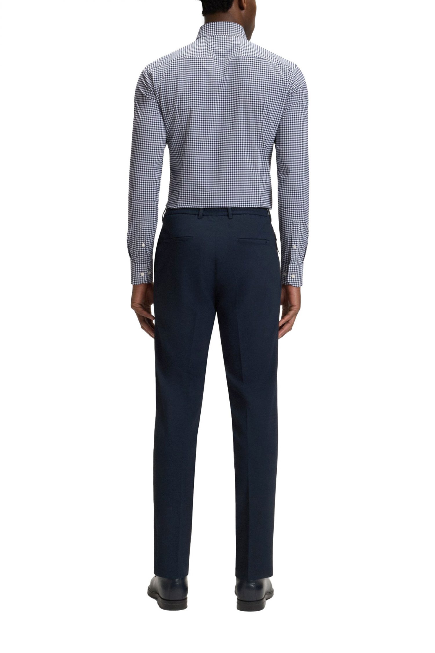 BOSS PERFORMANCE ΠΟΥΚΑΜΙΣΟ SLIM FIT P-HANK-KENT-C1-222 ΜΠΛΕ-ΛΕΥΚΟ