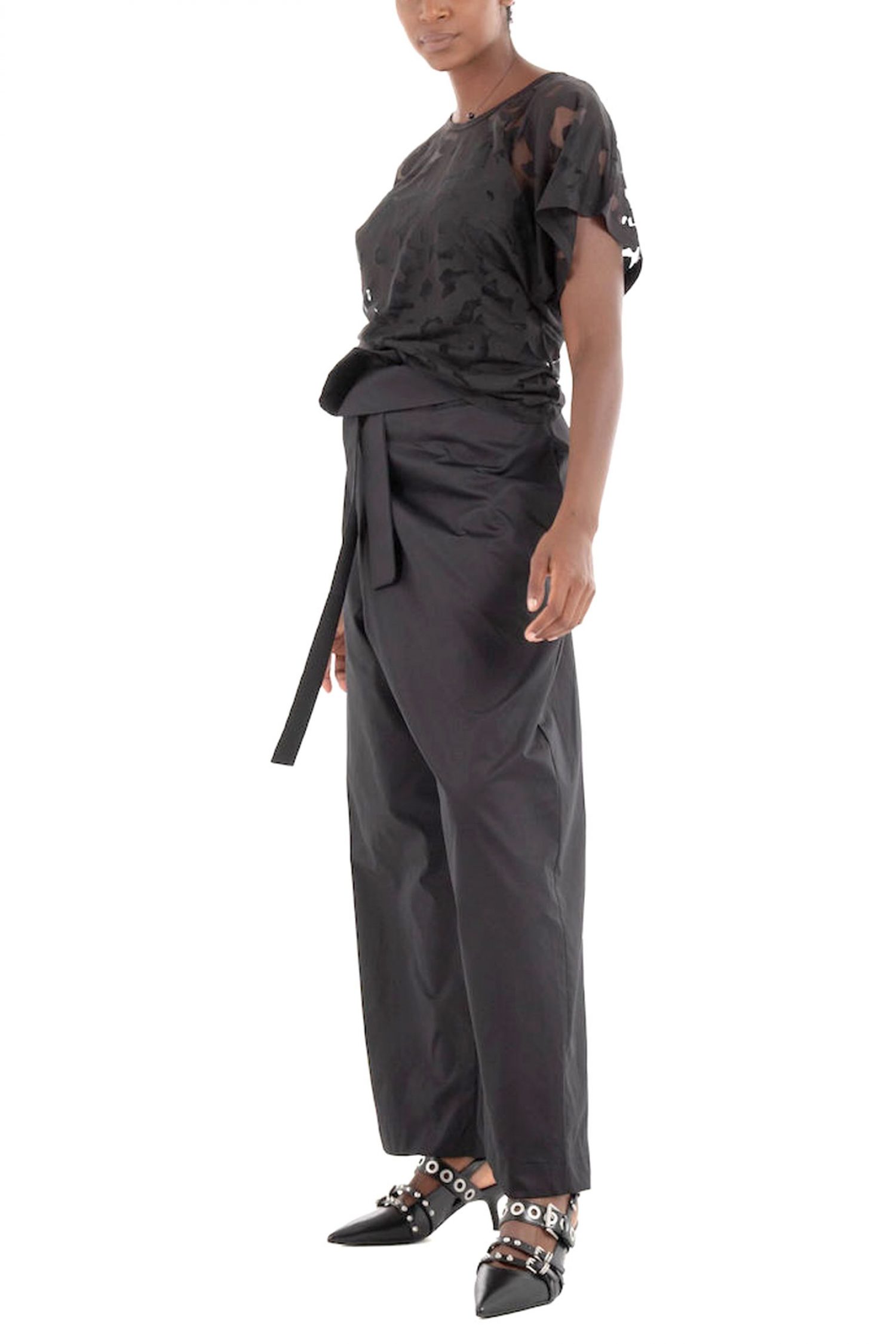 BOSS T-SHIRT C_EBASI ΔΙΑΦΑΝΕΙΕΣ ΜΑΥΡΟ