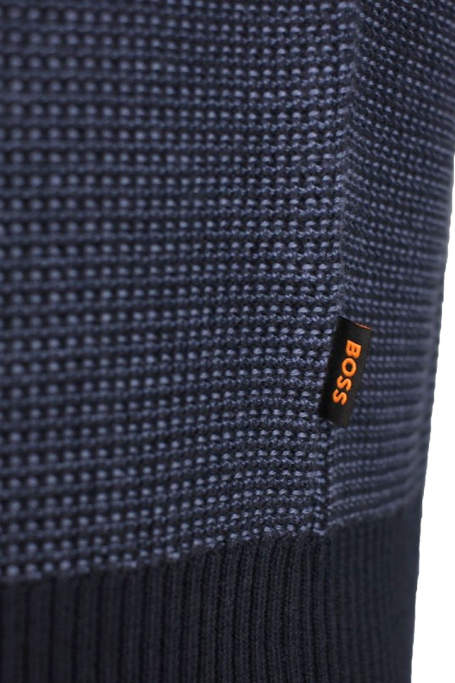 BOSS CASUAL ΠΛΕΚΤΟ CREW NECK KLAPOK ΜΠΛΕ