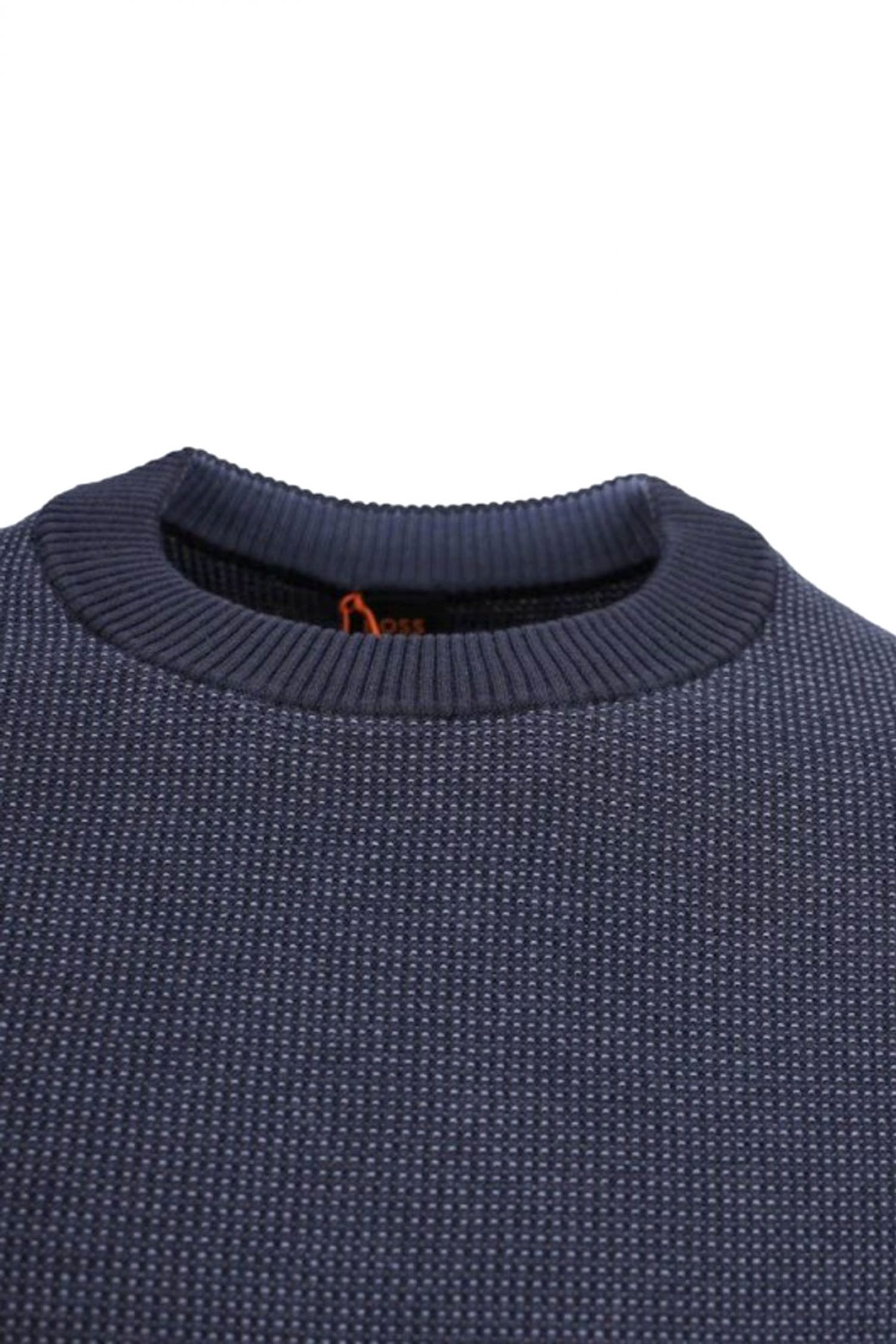 BOSS CASUAL ΠΛΕΚΤΟ CREW NECK KLAPOK ΜΠΛΕ