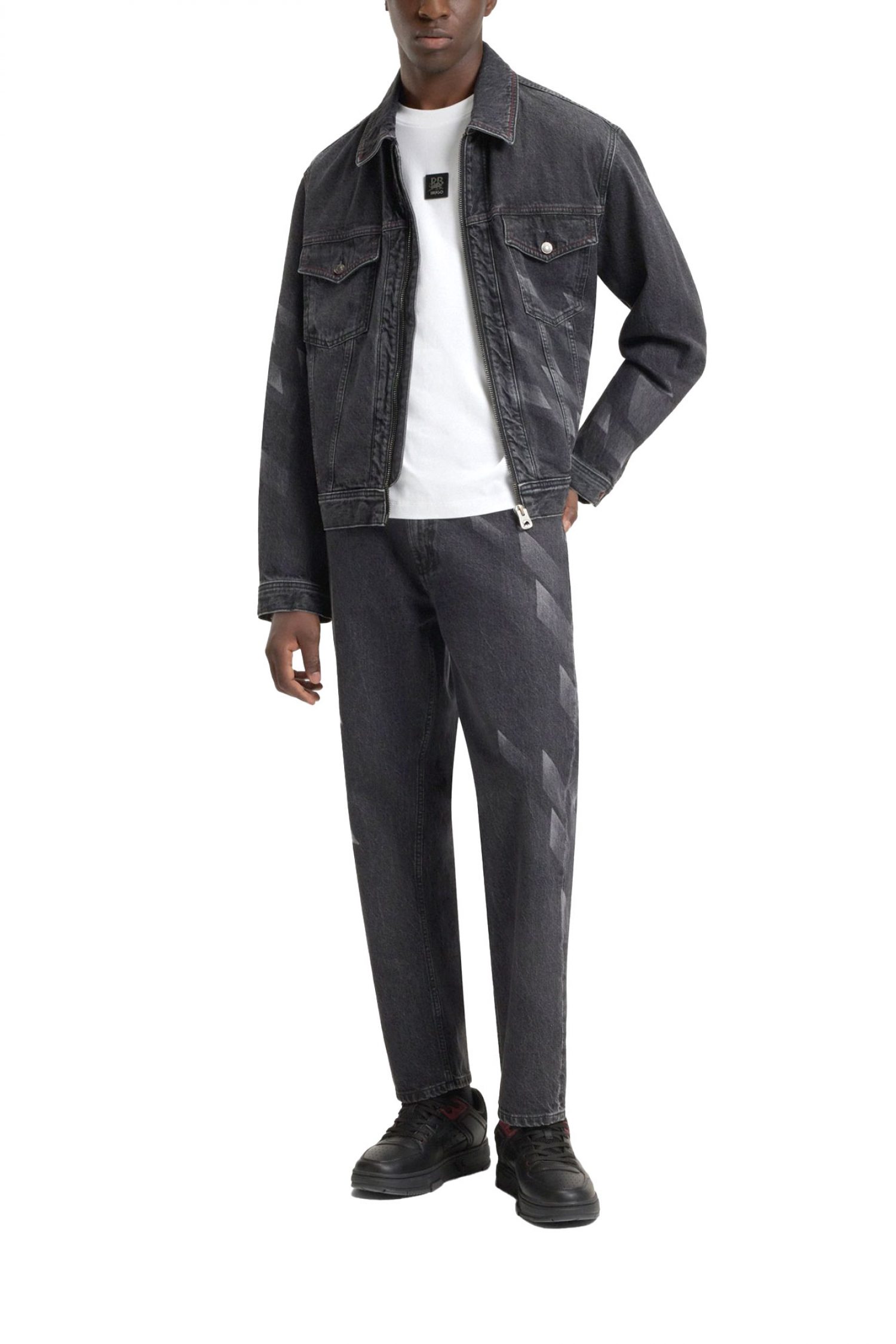 HUGO T-SHIRT DOGOS_RB LOGO ΛΕΥΚΟ