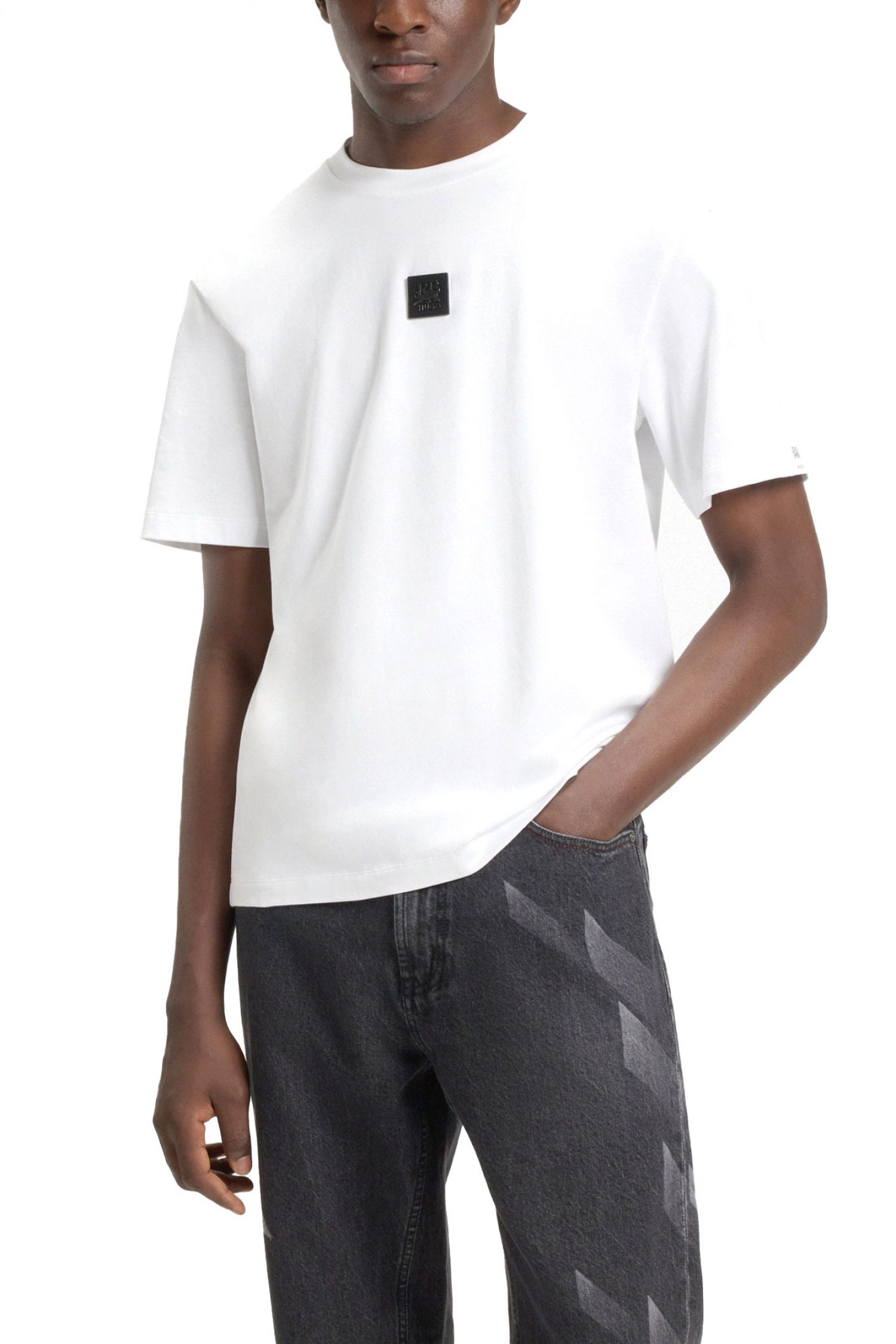 HUGO T-SHIRT DOGOS_RB LOGO ΛΕΥΚΟ