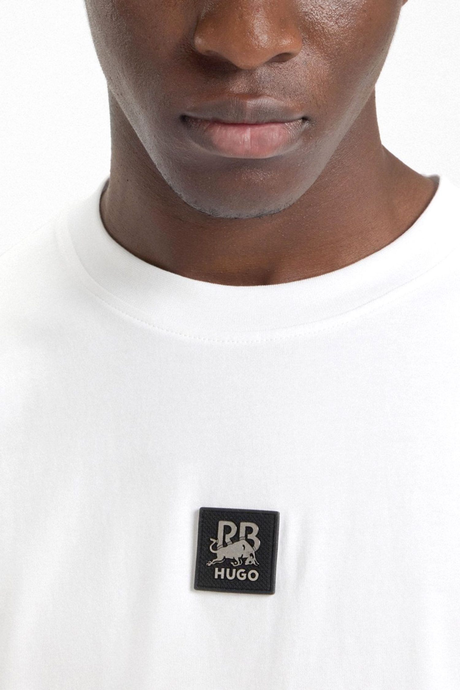 HUGO T-SHIRT DOGOS_RB LOGO ΛΕΥΚΟ