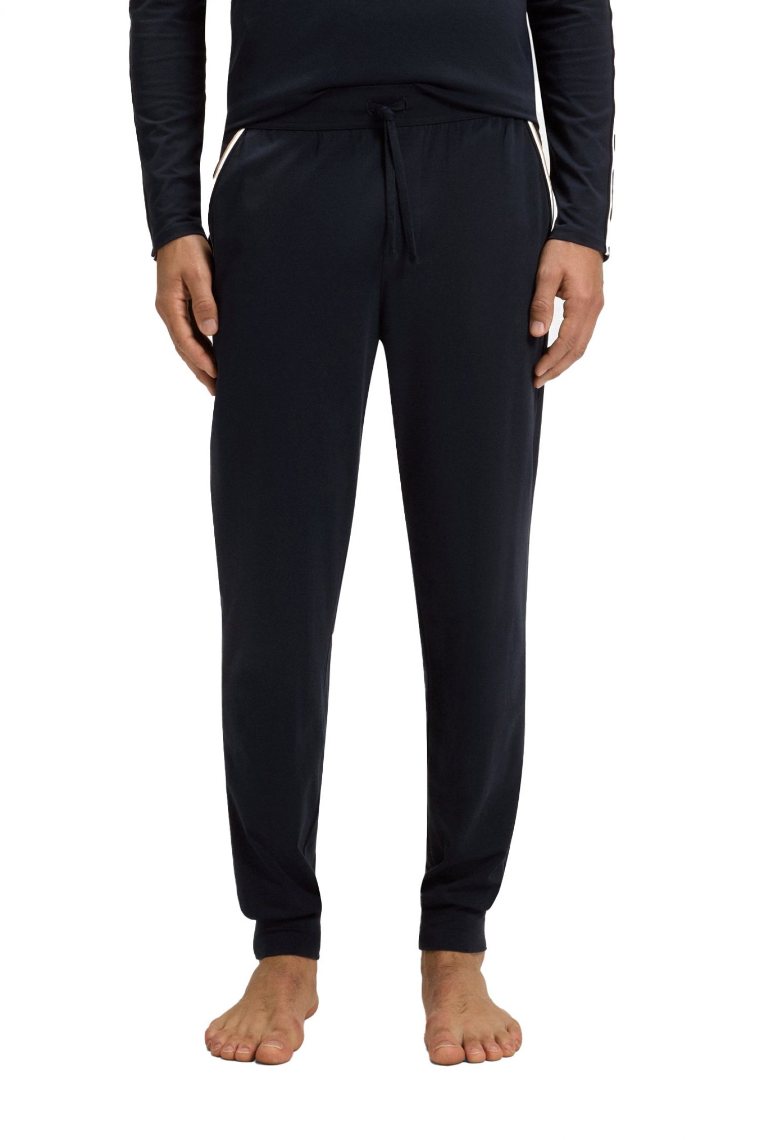 BOSS HOMEWEAR ΠΑΝΤΕΛΟΝΙ ΦΟΡΜΑ UNIQUE PANTS CUFF CW ΜΠΛΕ