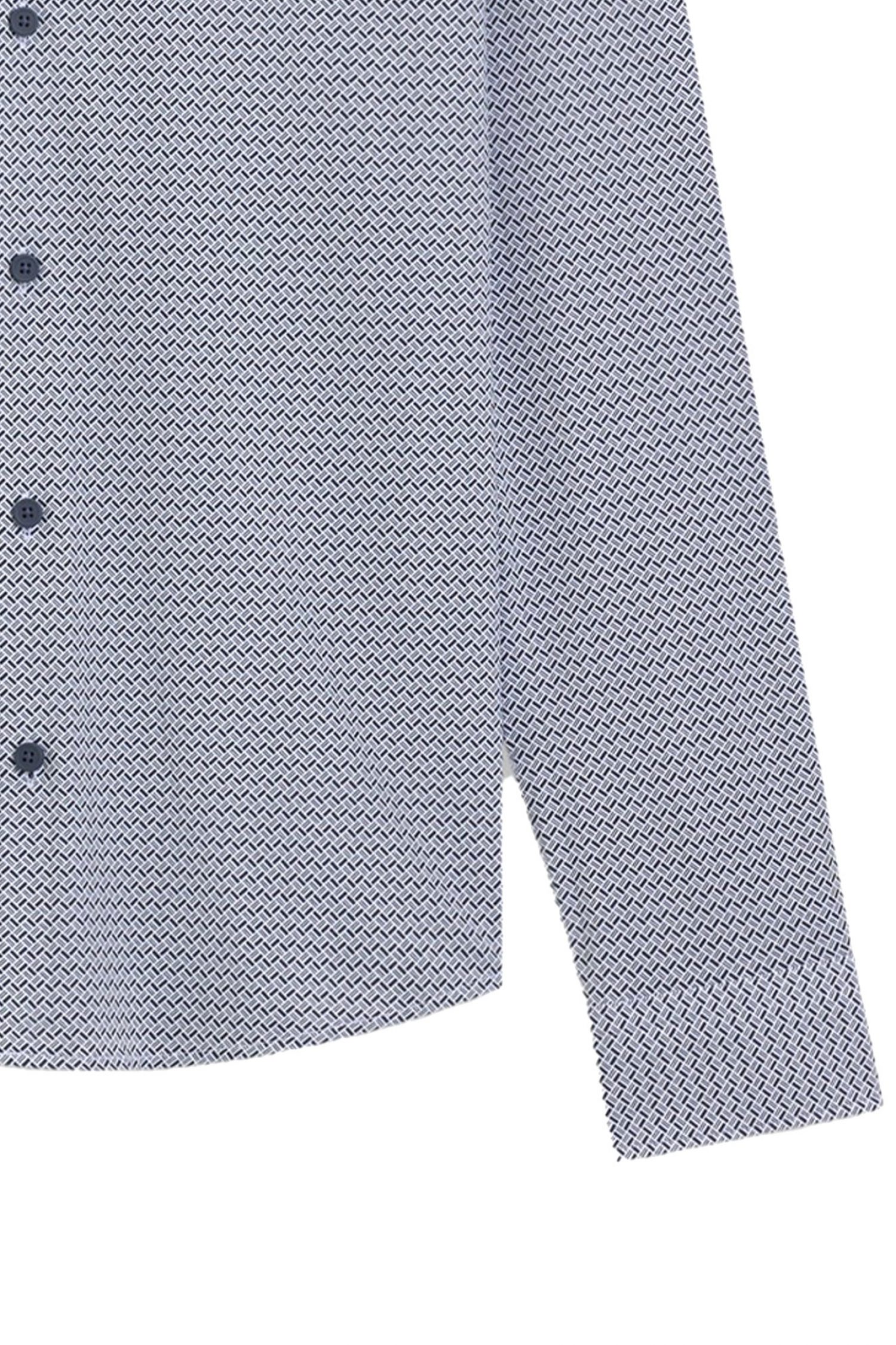 BOSS PERFORMANCE ΠΟΥΚΑΜΙΣΟ ΜΚΡΟΣΧΕΔΙΟ SLIM FIT P-ROAN-KENT-C1-233 ΜΠΛΕ