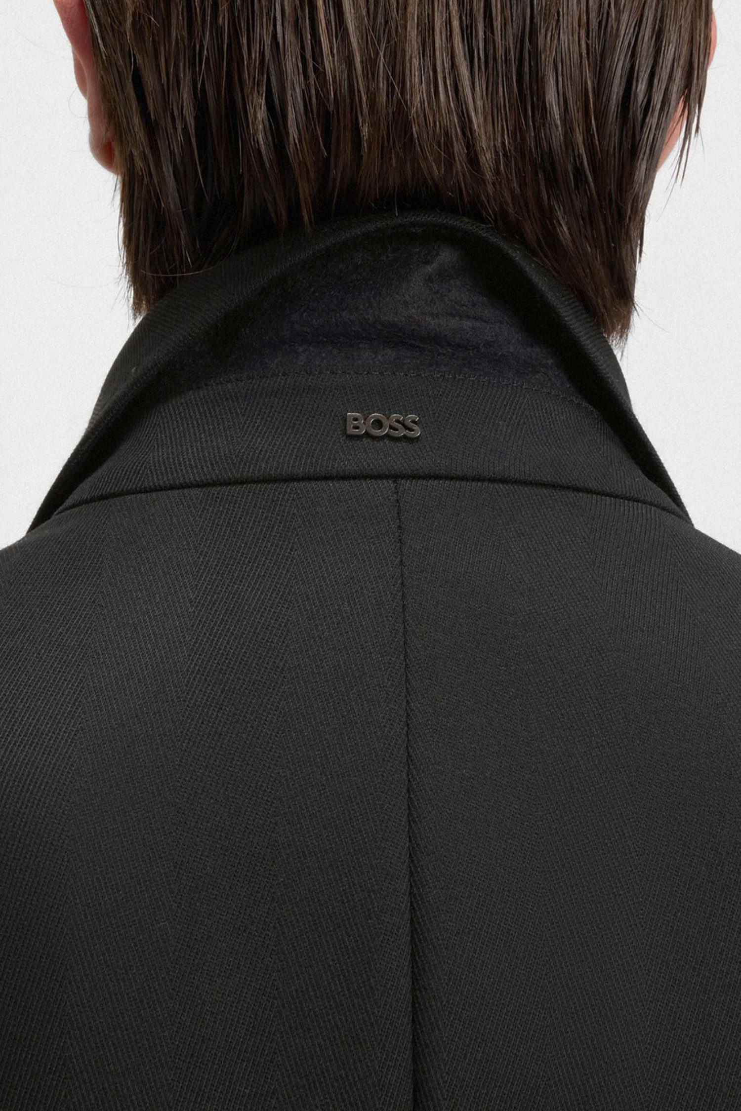 BOSS ΠΑΛΤΟ ΑΠΟΣΠΩΜΕΝΟΣ ΘΩΡΑΚΑΣ H-HYDE-J-BIB-254 ΜΑΥΡΟ