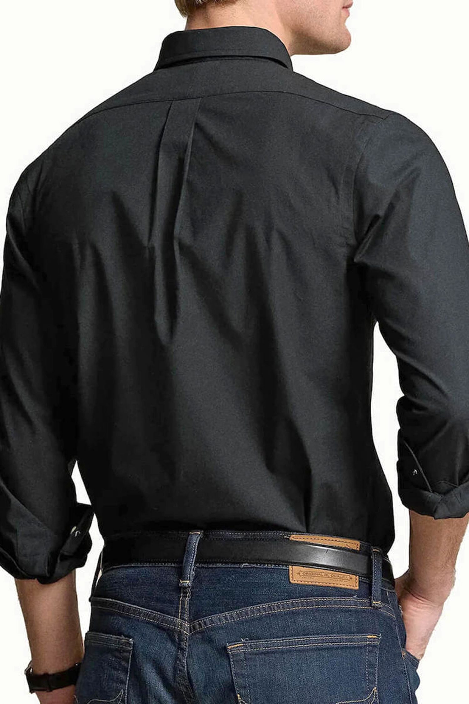 RALPH LAUREN ΠΟΥΚΑΜΙΣΟ BUTTON DOWN SLIM FIT ΜΑΥΡΟ