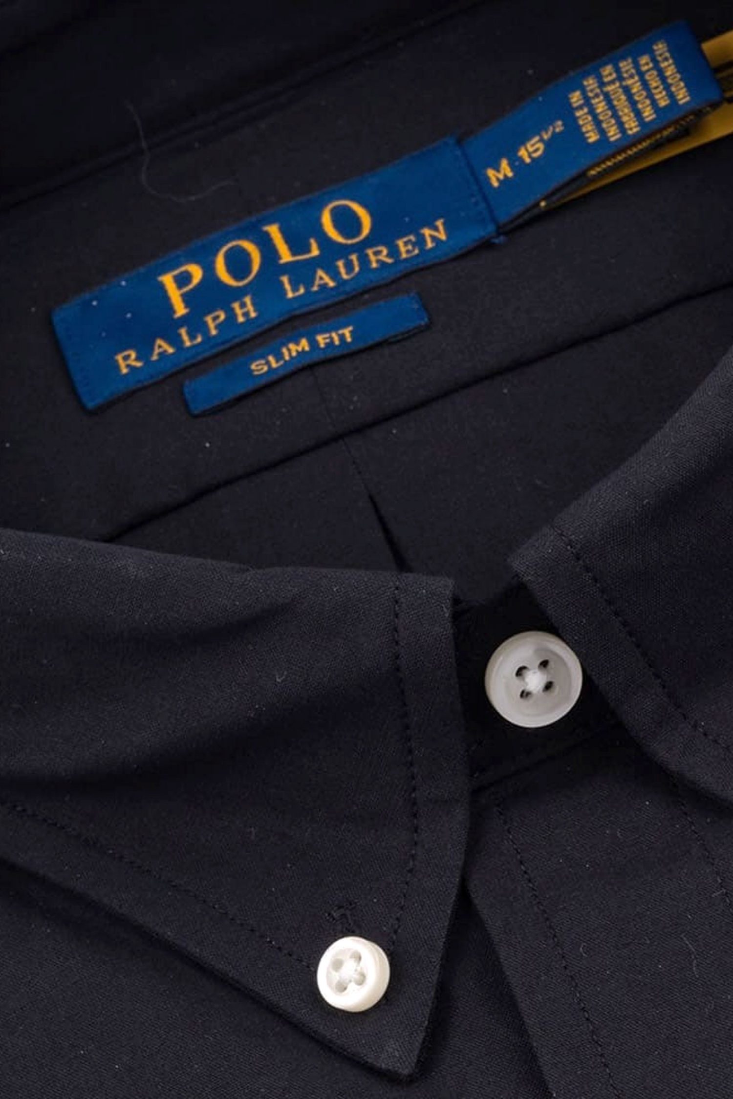 RALPH LAUREN ΠΟΥΚΑΜΙΣΟ BUTTON DOWN SLIM FIT ΜΑΥΡΟ