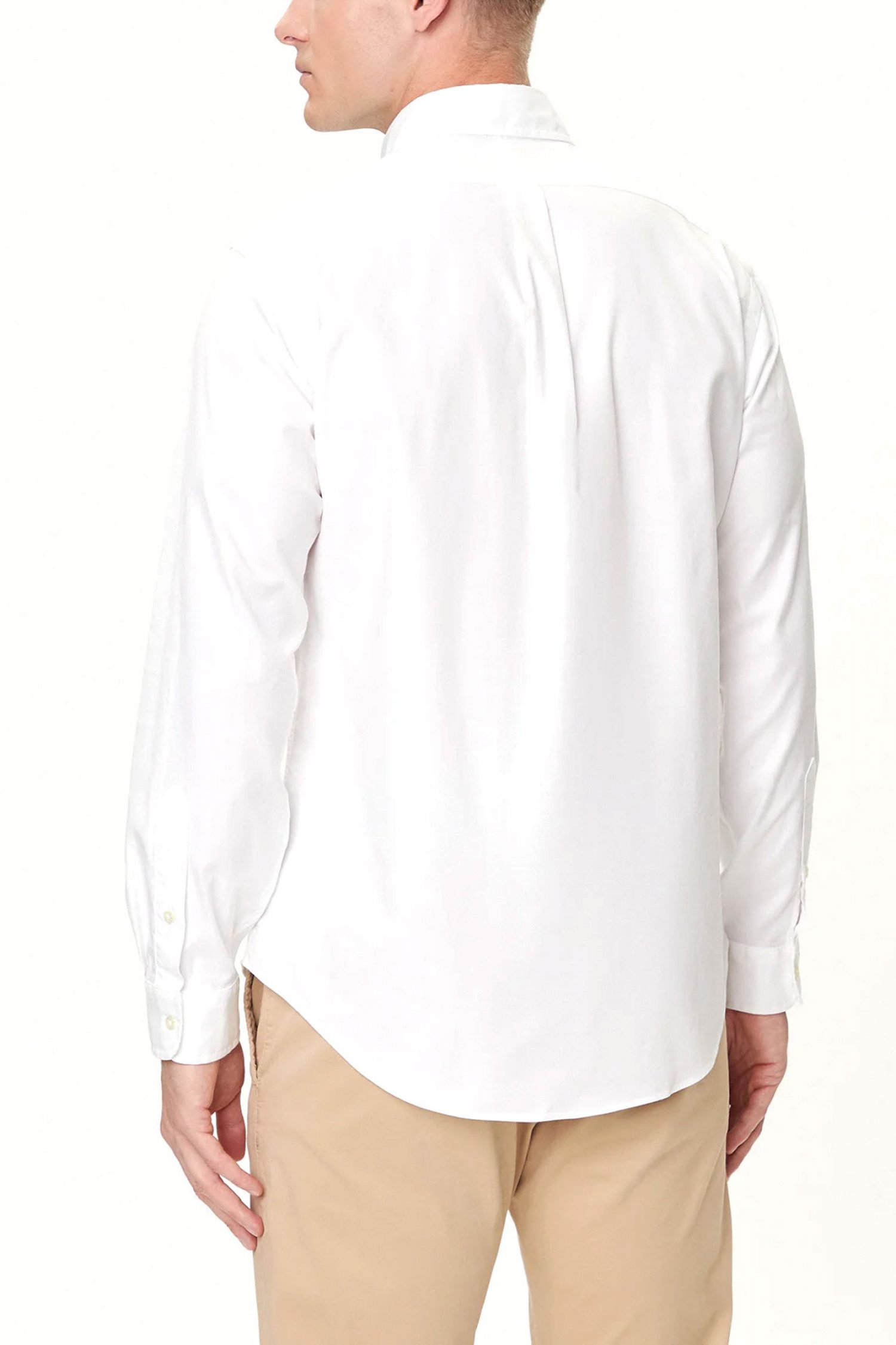 RALPH LAUREN ΠΟΥΚΑΜΙΣΟ BUTTON DOWN CUSTOM FIT LOGO ΛΕΥΚΟ