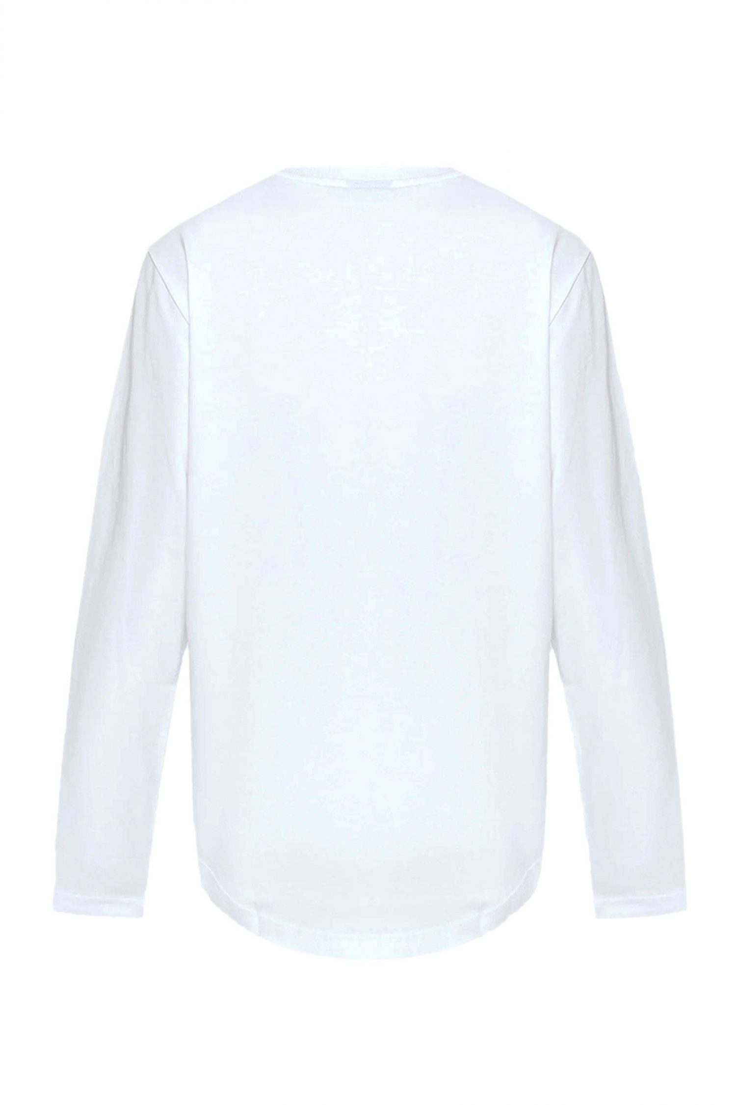 KARL LAGERFELD JEANS T-SHIRT LOGO REG LS CURVED HEM TEE ΛΕΥΚΟ