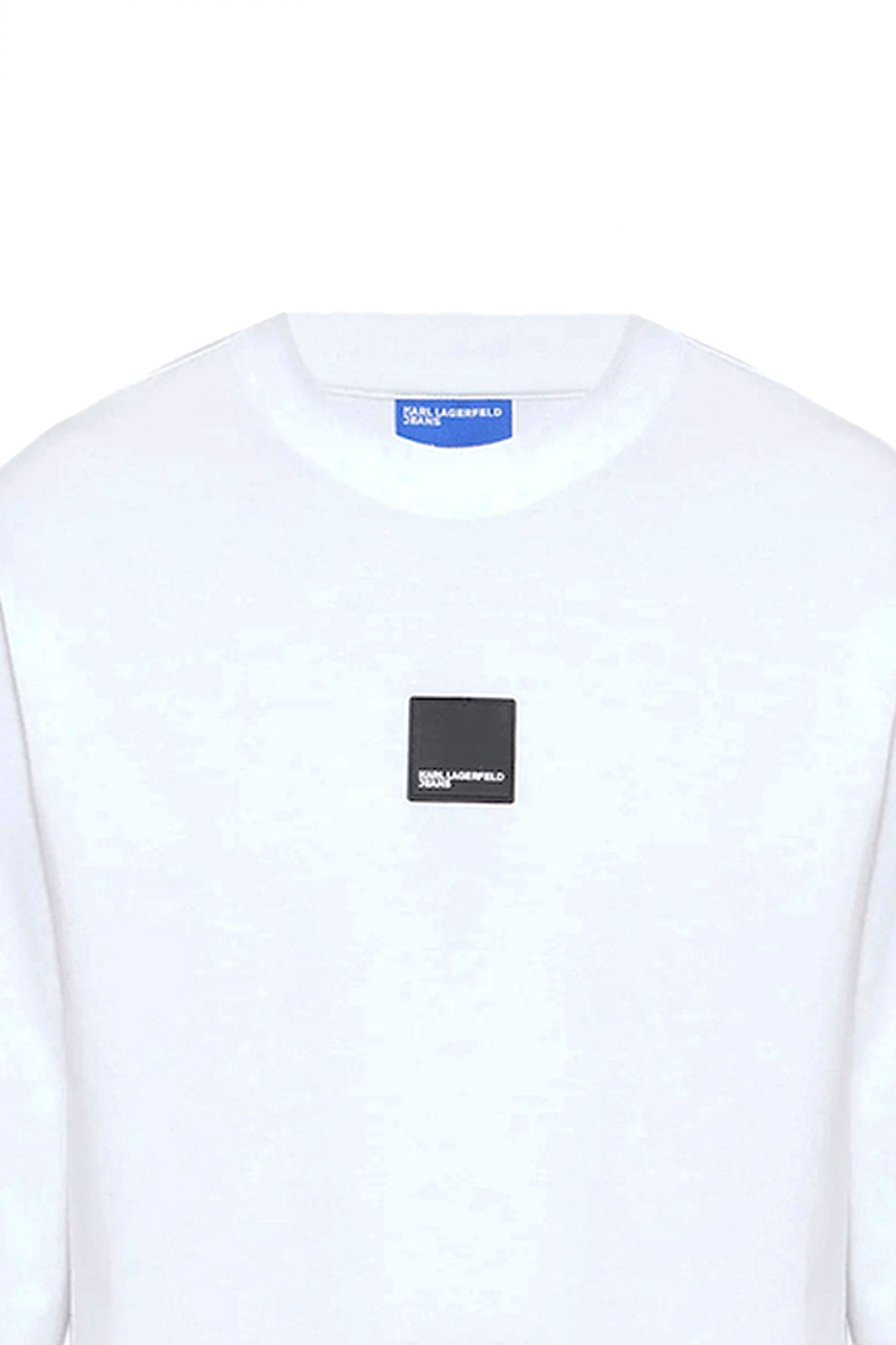 KARL LAGERFELD JEANS T-SHIRT LOGO REG LS CURVED HEM TEE ΛΕΥΚΟ