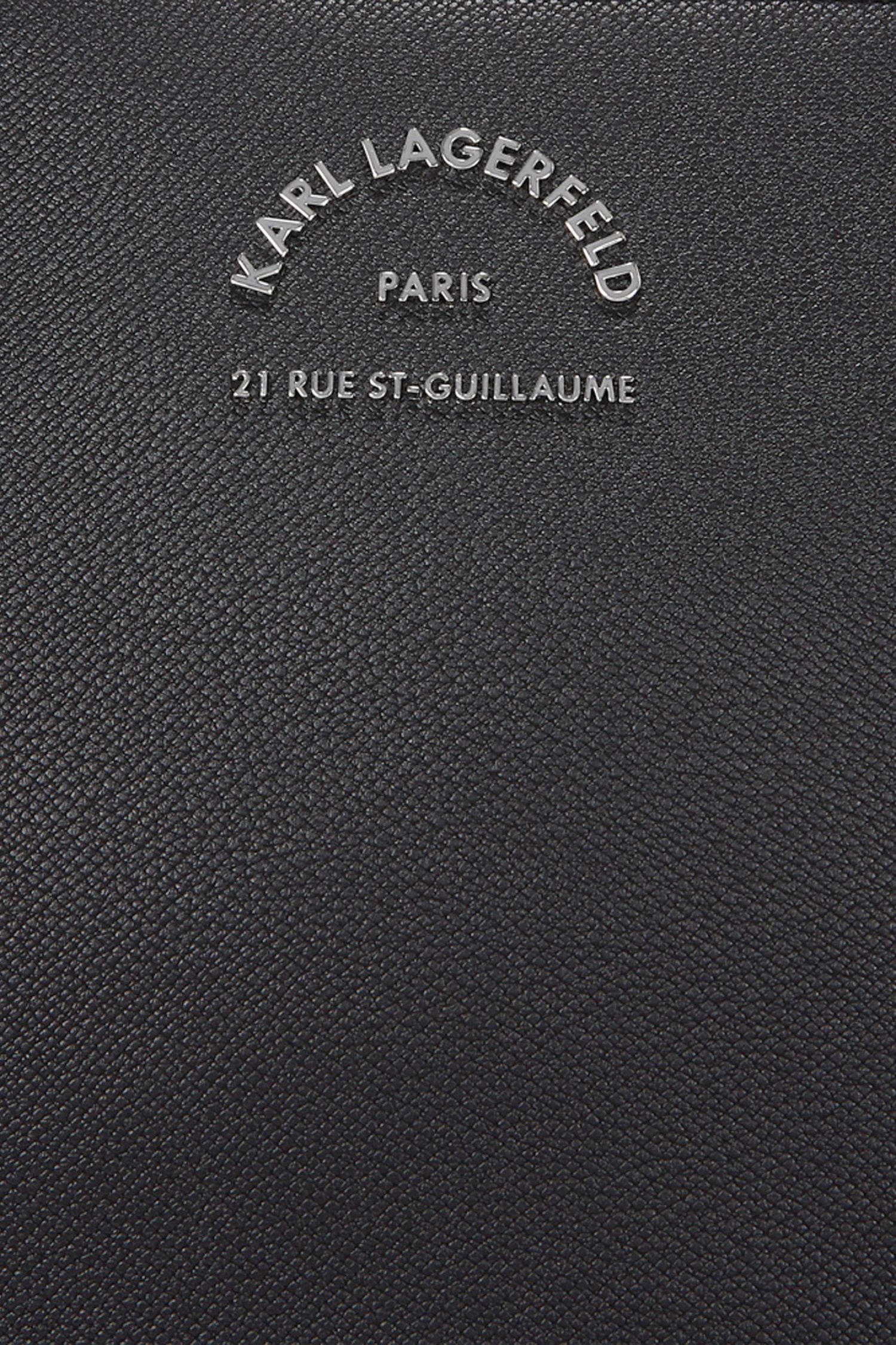 KARL LAGERFELD ΤΣΑΝΤΑ ΩΜΟΥ K/RSG METAL TOTE LOGO ΜΕΤΑΛΛΙΚΟ ΜΑΥΡΟ φωτογραφία