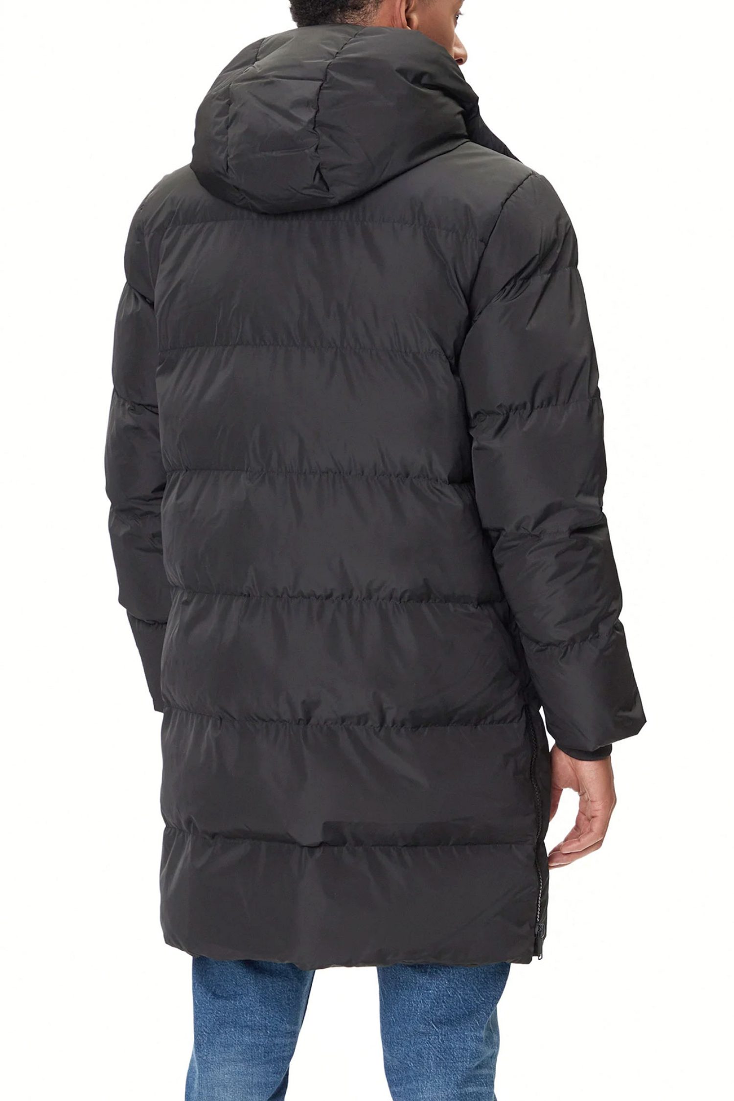 KARL LAGERFELD JEANS ΜΠΟΥΦΑΝ LONG PUFFER ΜΑΥΡΟ