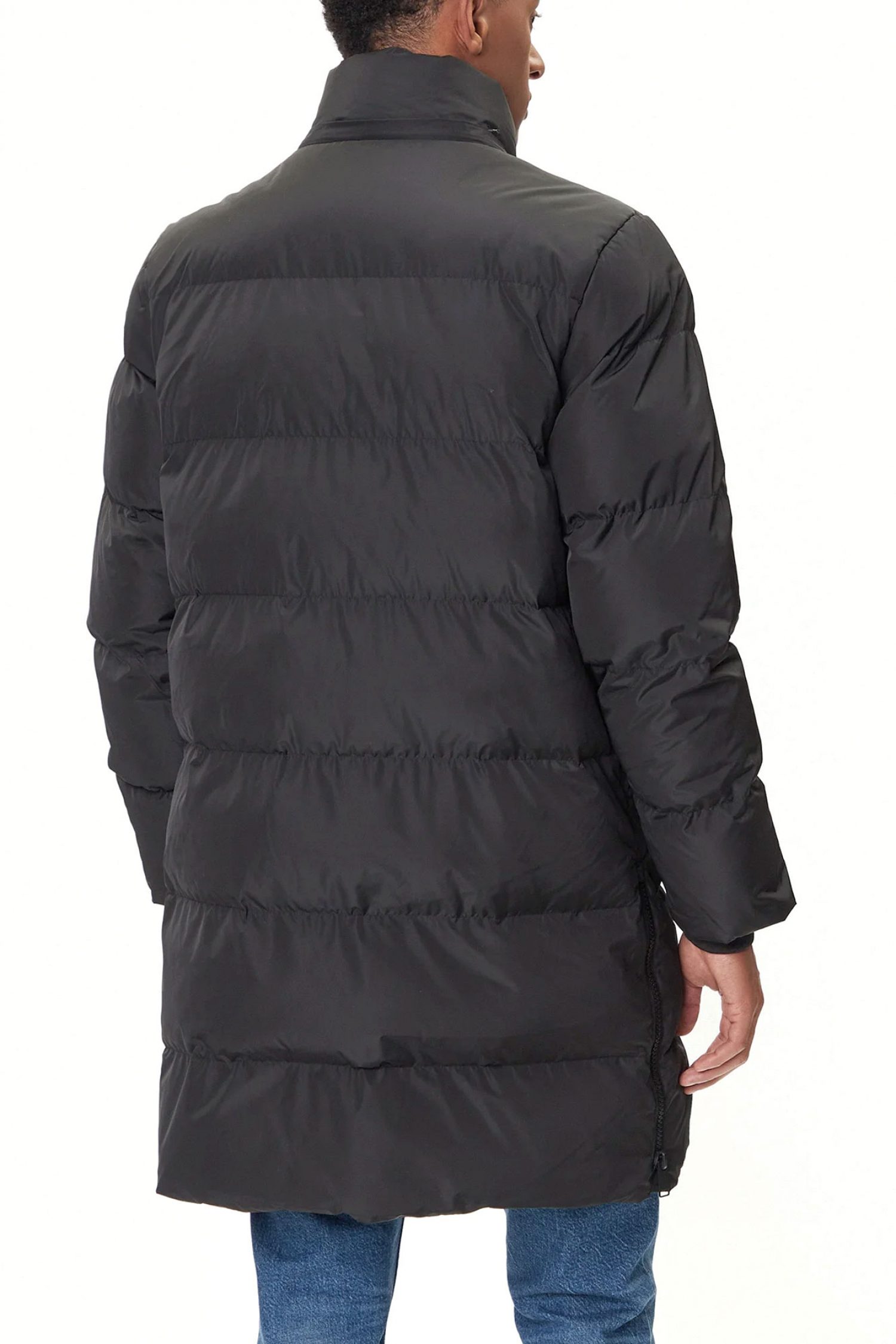 KARL LAGERFELD JEANS ΜΠΟΥΦΑΝ LONG PUFFER ΜΑΥΡΟ