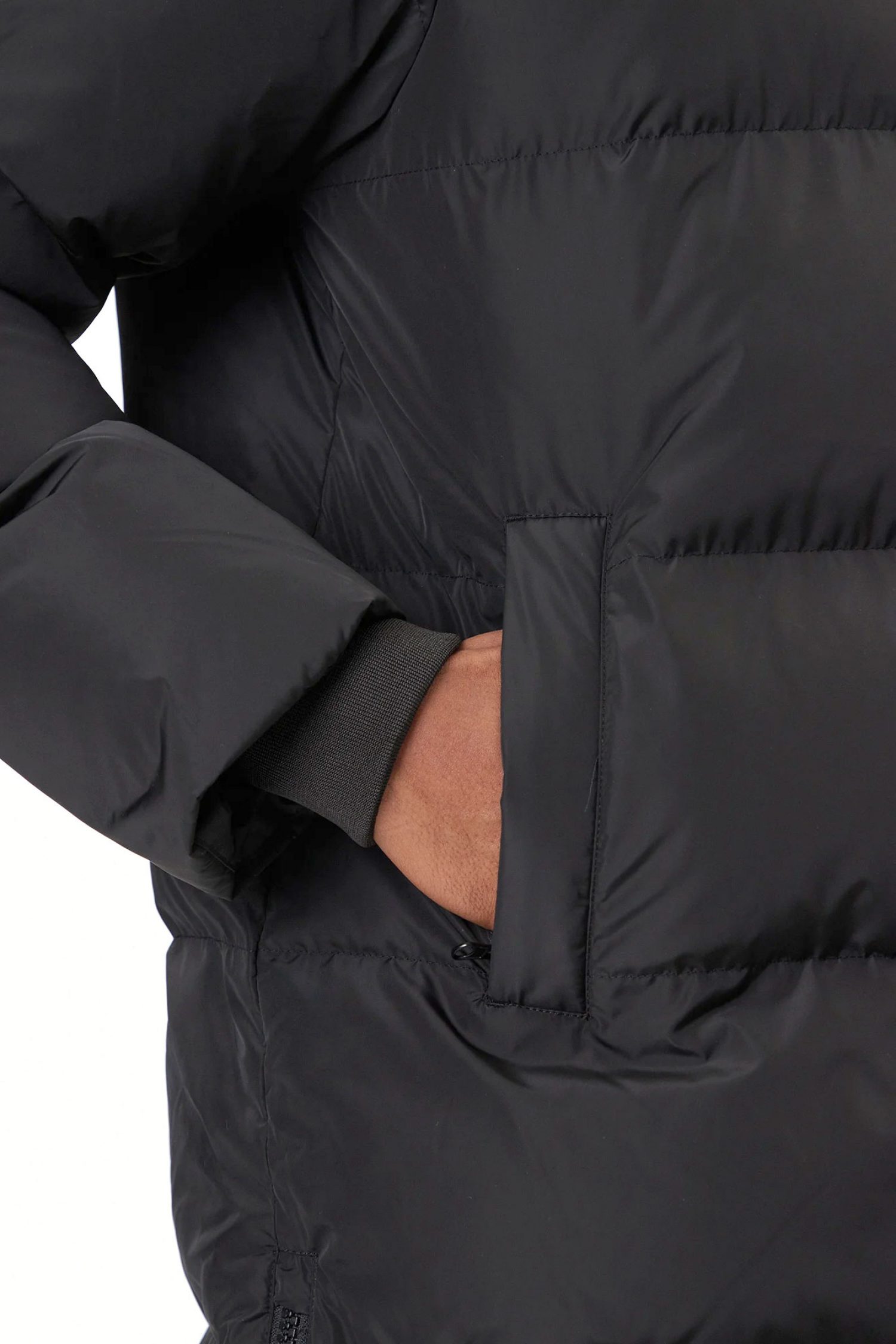 KARL LAGERFELD JEANS ΜΠΟΥΦΑΝ LONG PUFFER ΜΑΥΡΟ