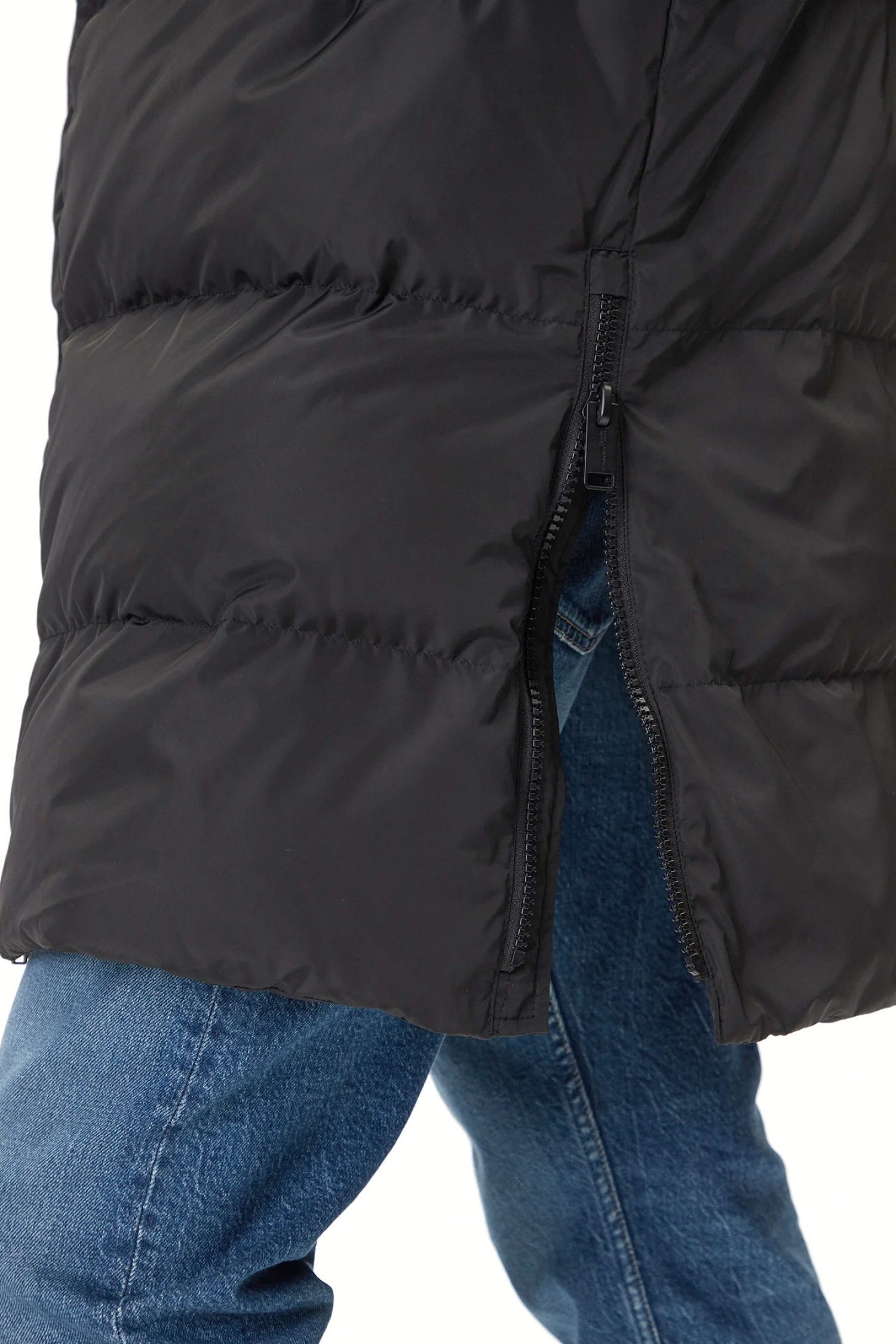 KARL LAGERFELD JEANS ΜΠΟΥΦΑΝ LONG PUFFER ΜΑΥΡΟ