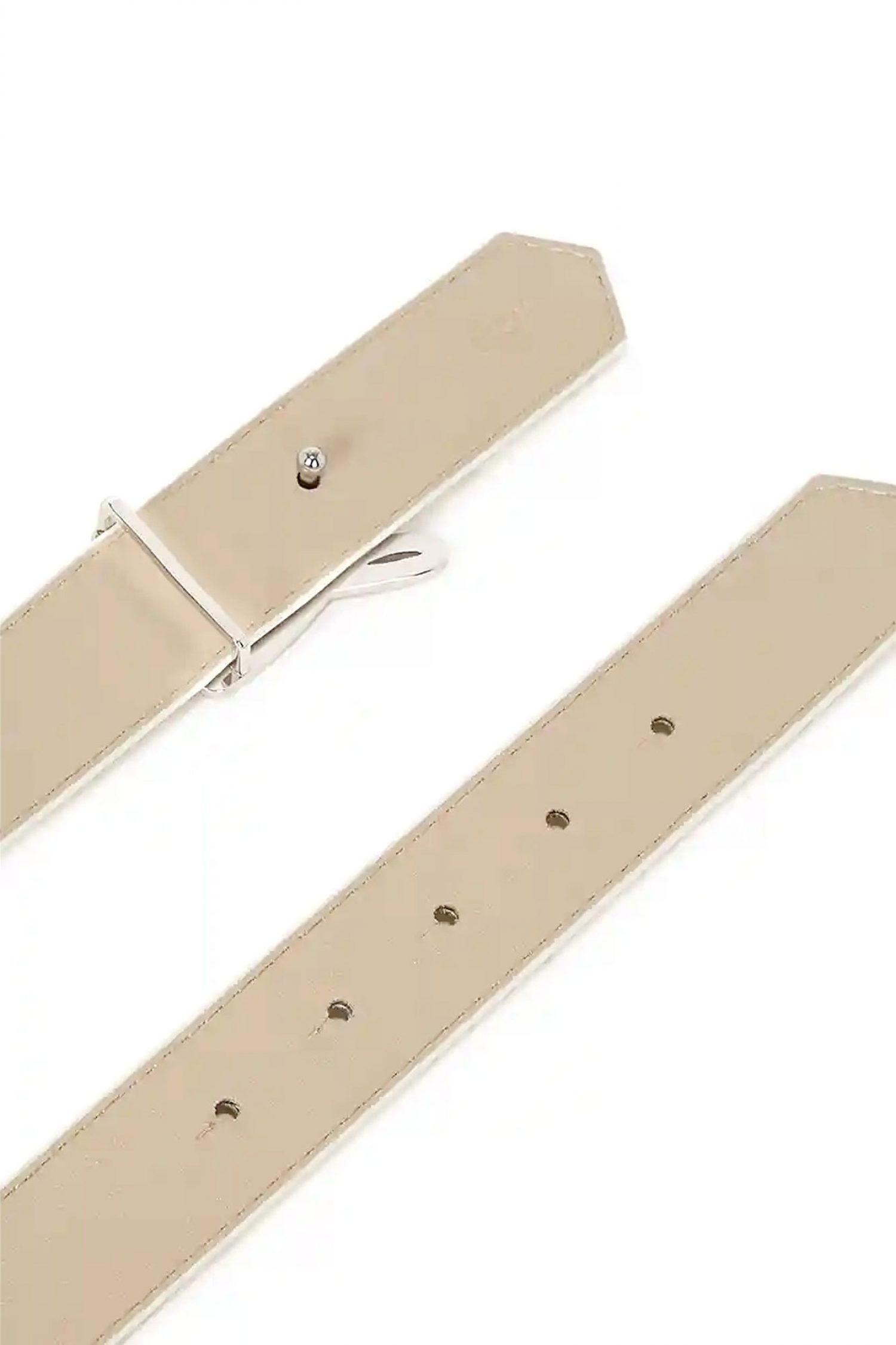 KARL LAGERFELD ΖΩΝΗ K/AUTOGRAPH ENAMEL H2.5 LOGO ΜΕΤΑΛΛΙΚ ΕΚΡΟΥ