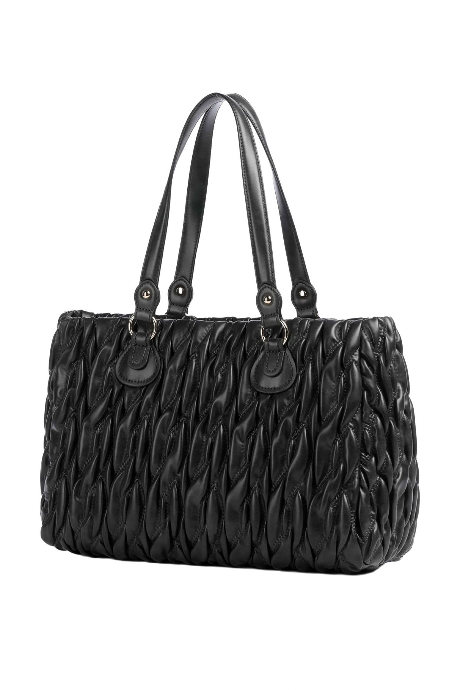 LIU-JO BETTER ΤΣΑΝΤΑ ΩΜΟΥ ΚΑΠΙΤΟΝΕ LOGO ΜΕΤΑΛΛΙΚΟ ΜΑΥΡΟ