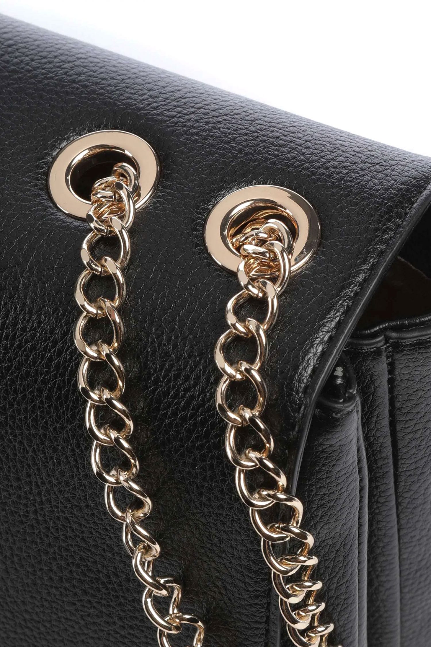 LIU-JO BETTER ΤΣΑΝΤΑ CROSSBODY LOGO ΜΕΤΑΛΛΙΚΟ ΜΑΥΡΟ