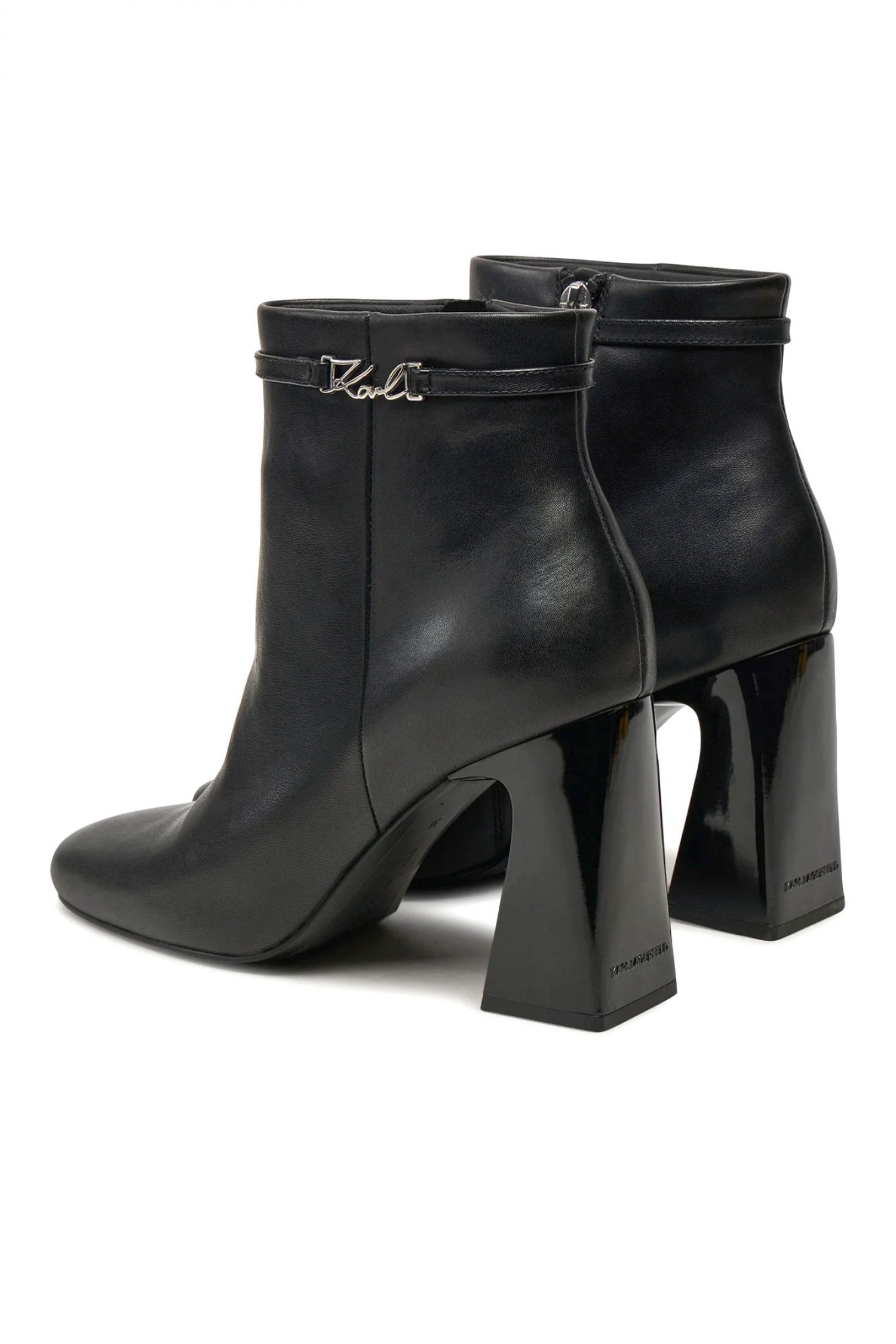 KARL LAGERFELD ΠΑΠΟΥΤΣΙΑ ASTRA NOVA ΦΕΡΜΟΥΑΡ ΜΕΤΑΛΛΙΚΟ LOGO MAYΡΟ