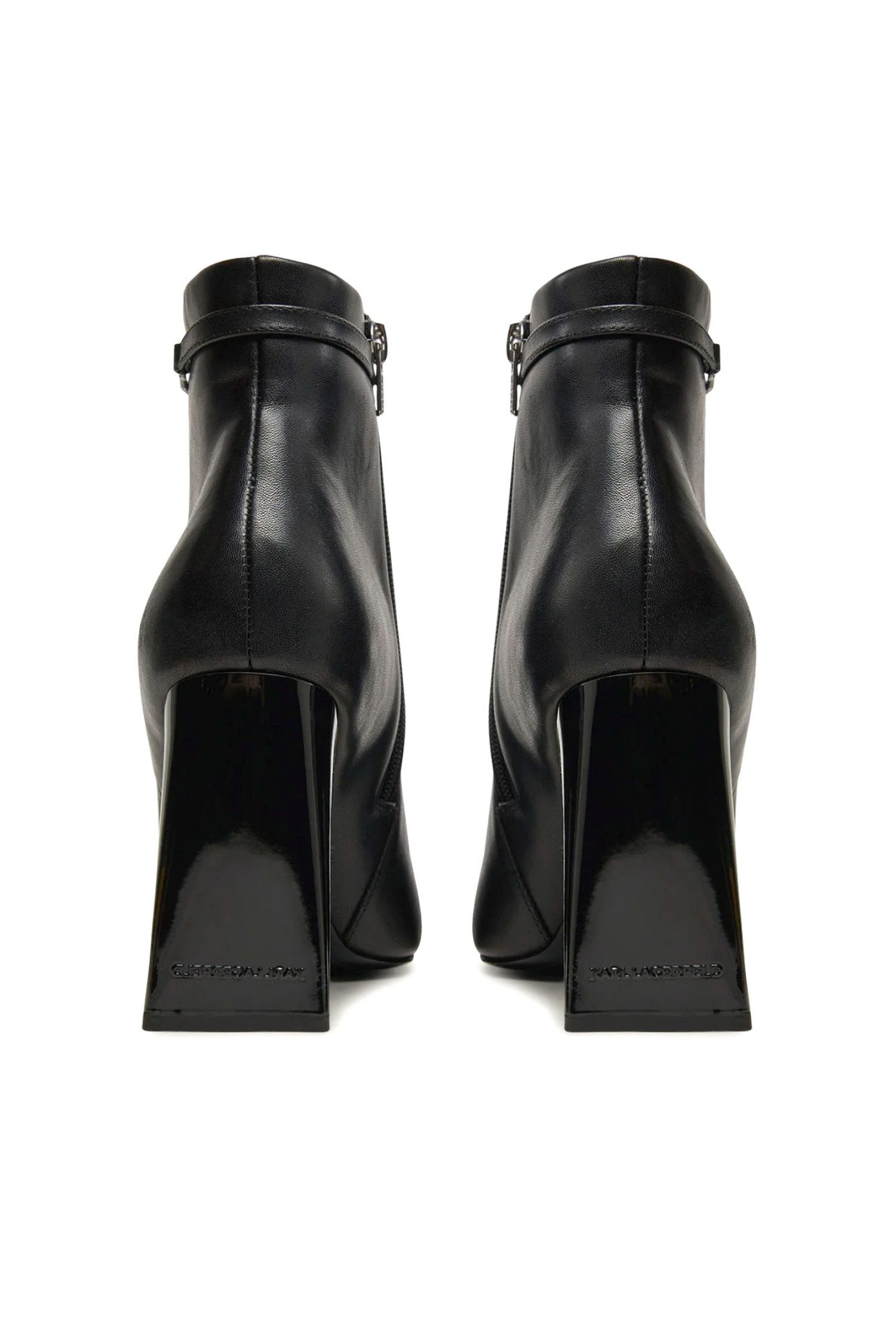 KARL LAGERFELD ΠΑΠΟΥΤΣΙΑ ASTRA NOVA ΦΕΡΜΟΥΑΡ ΜΕΤΑΛΛΙΚΟ LOGO MAYΡΟ