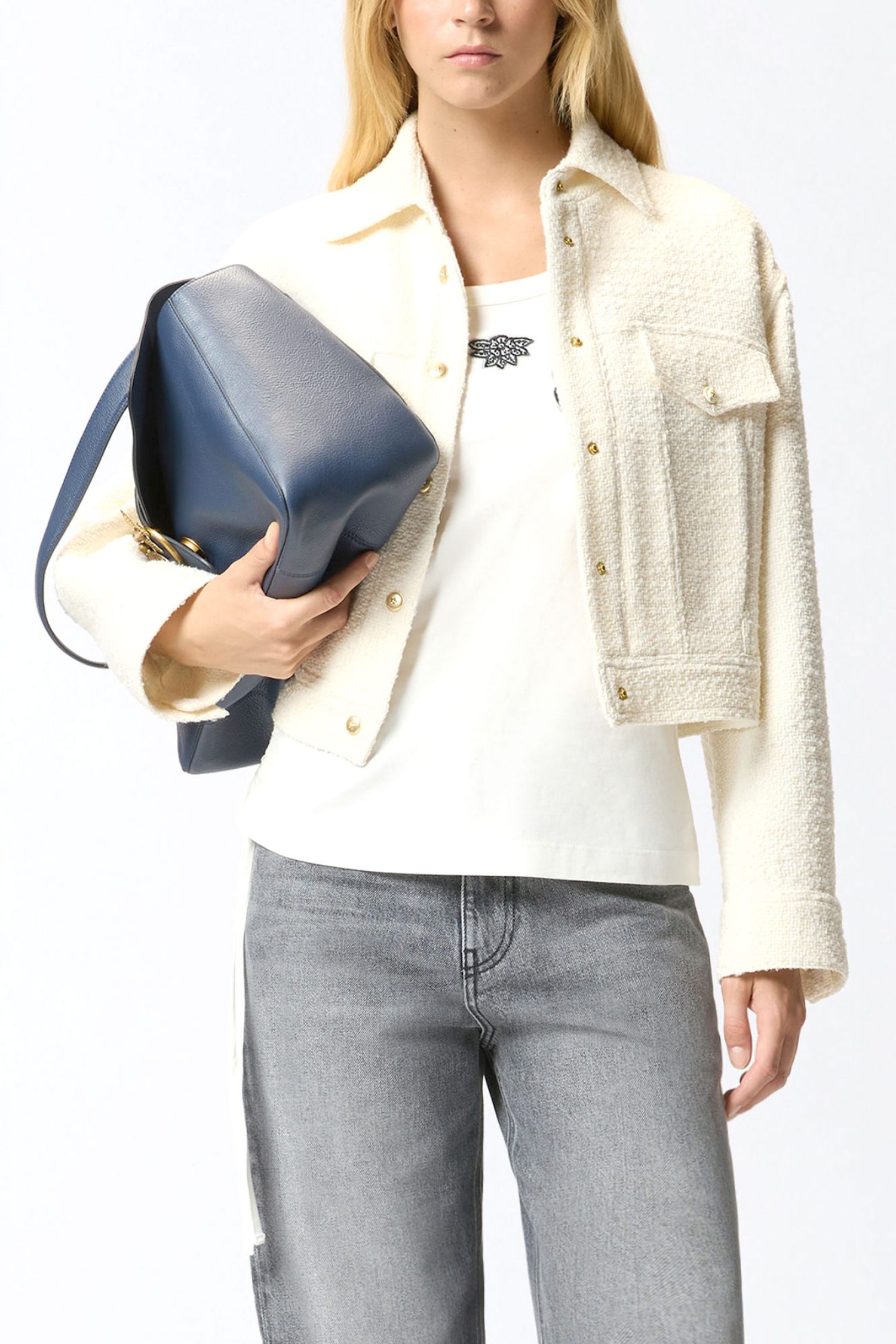 PINKO TANK TOP CROCCHETTA TANK TOP ΛΕΥΚΟ φωτογραφία