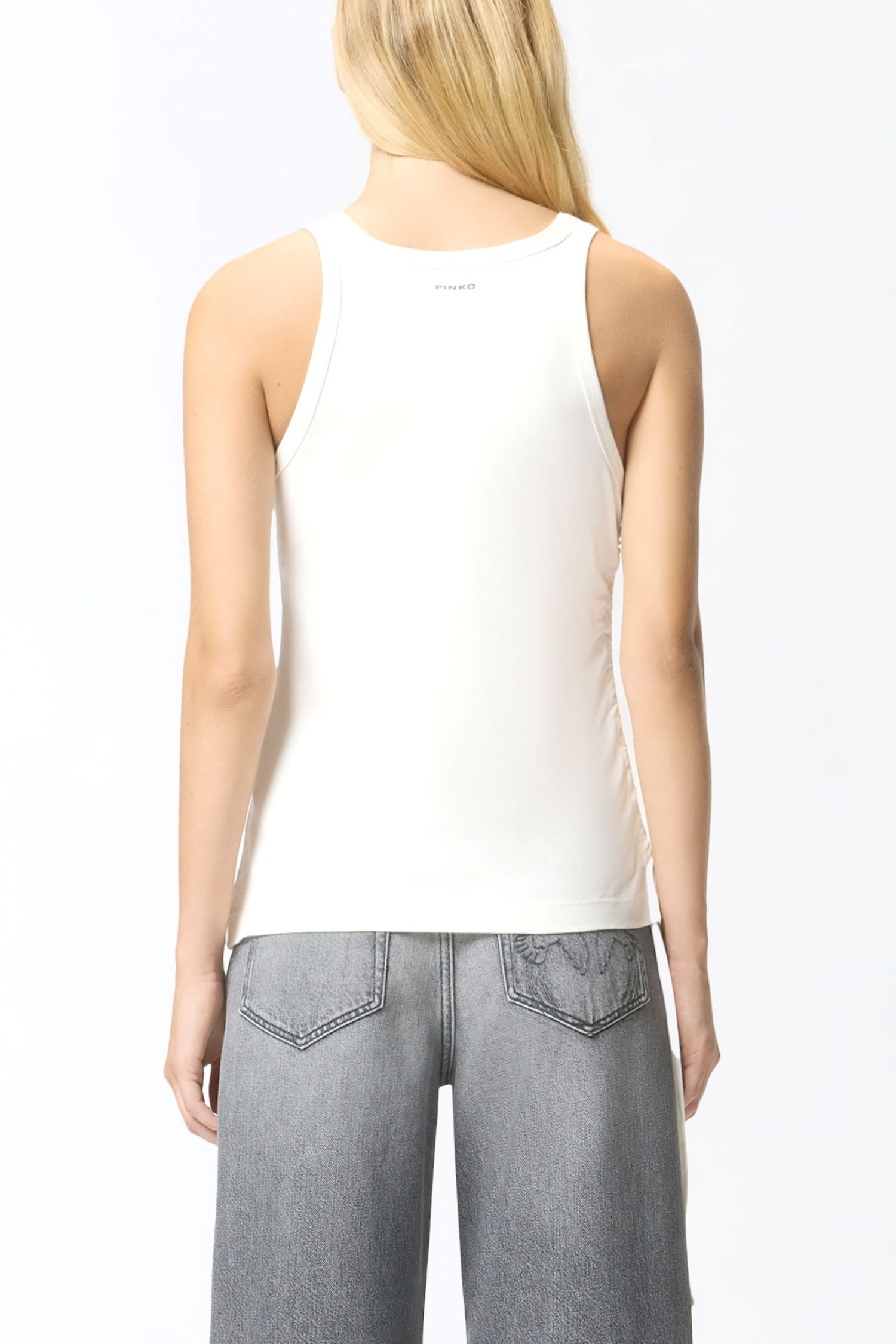PINKO TANK TOP CROCCHETTA TANK TOP ΛΕΥΚΟ φωτογραφία