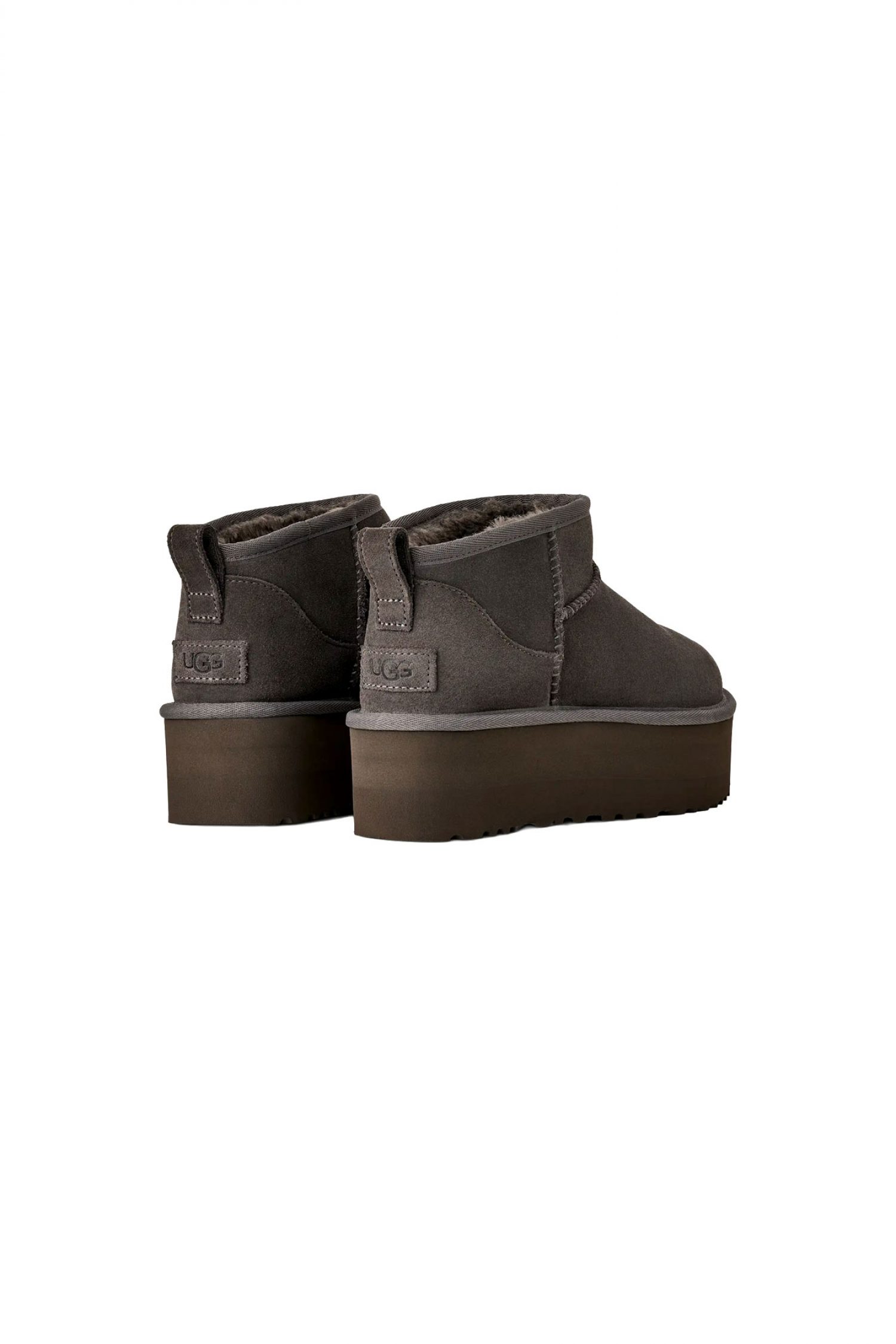 UGG ΠΑΠΟΥΤΣΙΑ ΜΠΟΤΑΚΙΑ CLASSIC ULTRA MINI PLATFORM ΓΚΡΙ