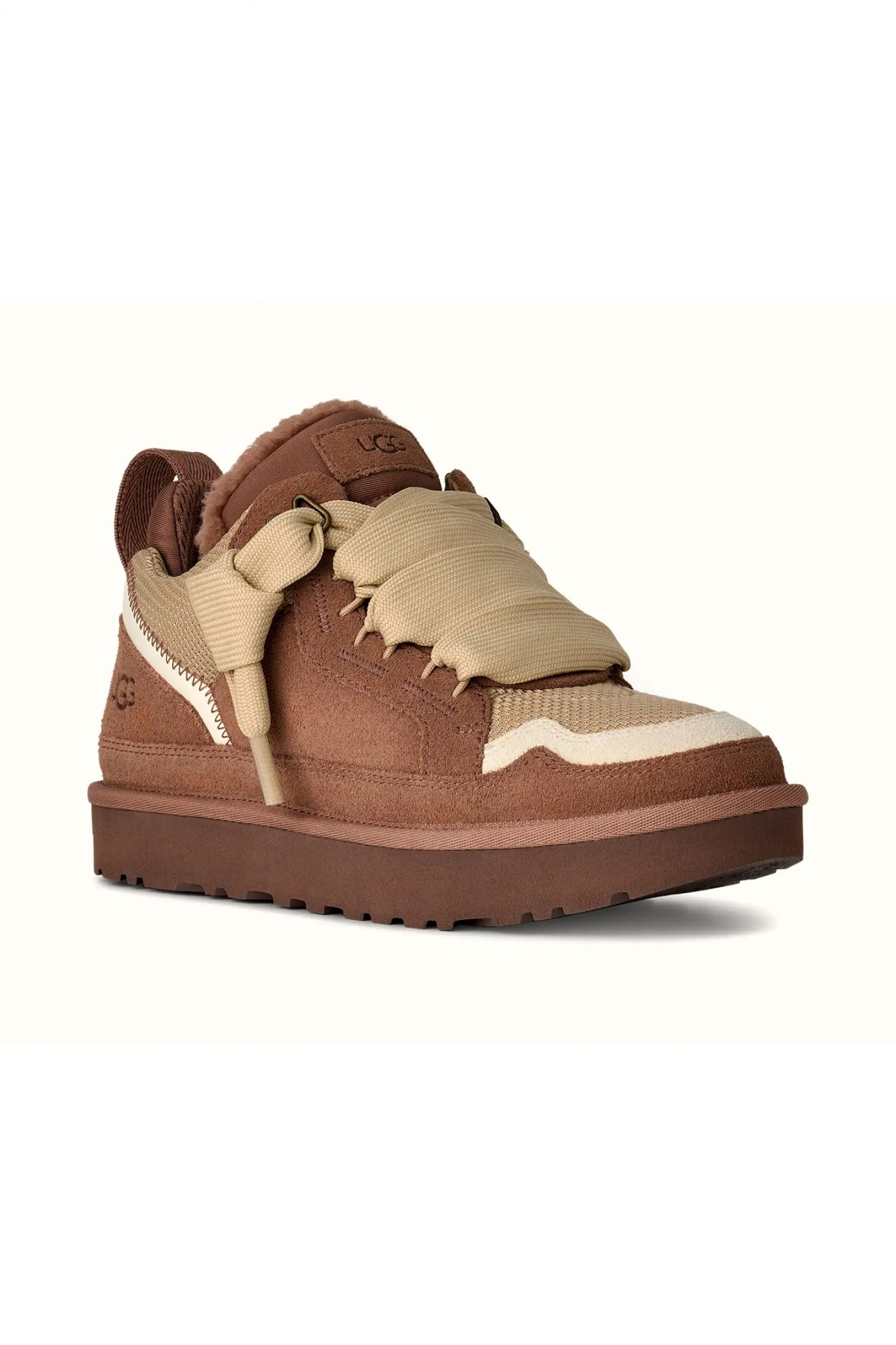 UGG ΠΑΠΟΥΤΣΙΑ SNEAKERS LOWMEL ΣΟΥΕΤ LOGO ΚΑΦΕ ΑΝΟΙΧΤΟ/ΜΠΕΖ φωτογραφία