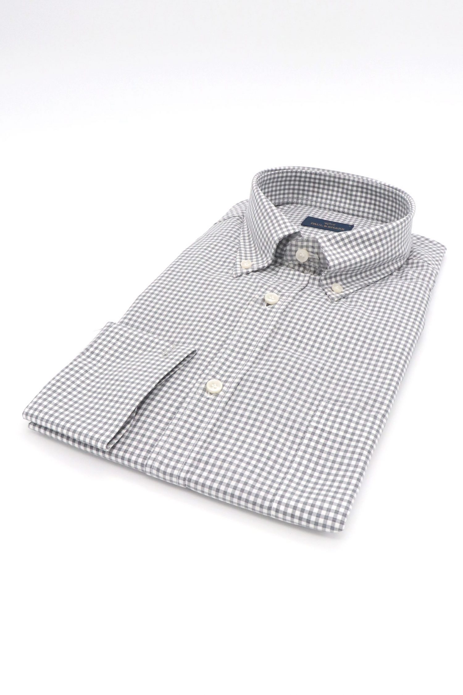 PAUL&SHARK ΠΟΥΚΑΜΙΣΟ BUTTON DOWN ΚΑΡΩ ΛΕΥΚΟ-ΓΚΡΙ