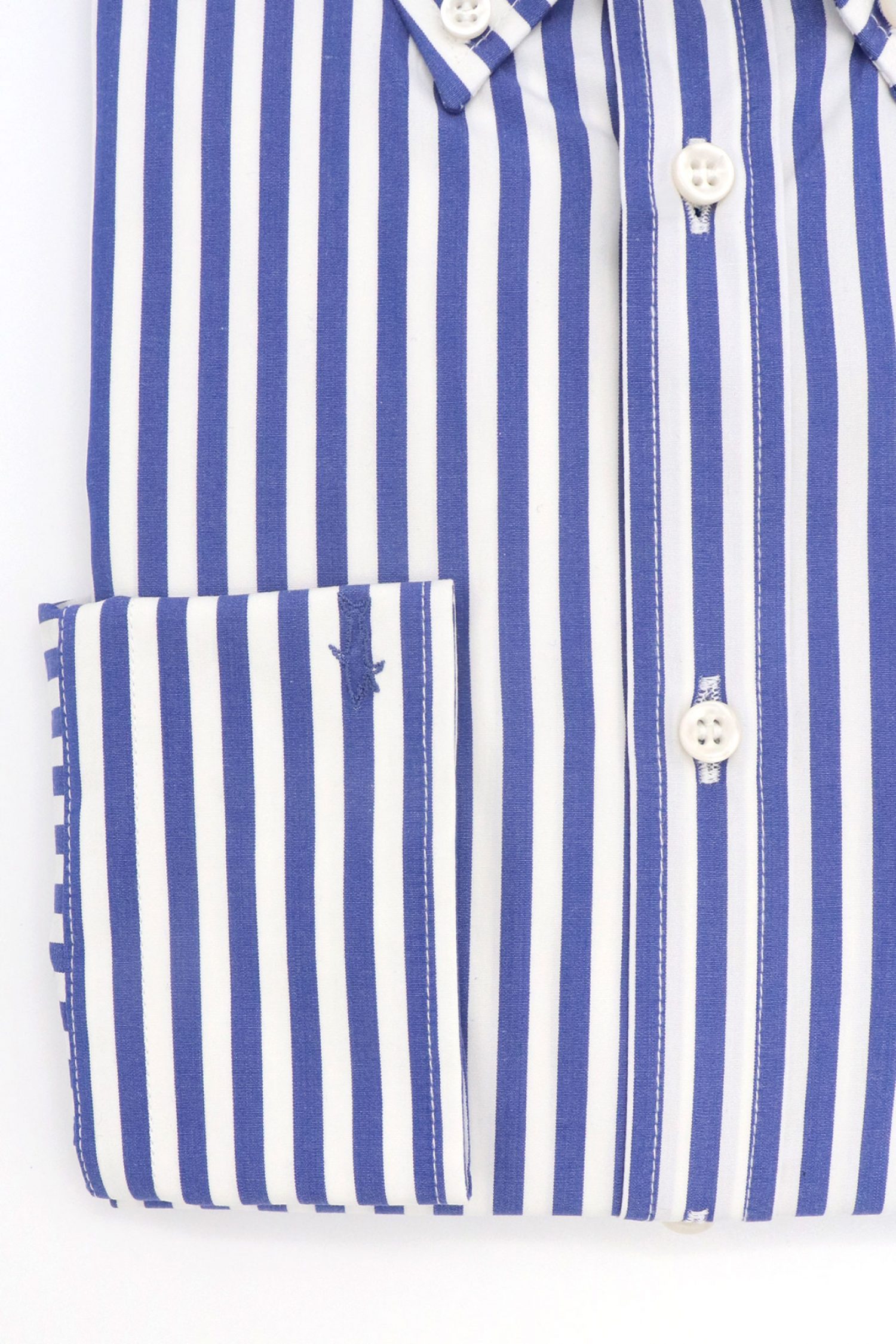 PAUL&SHARK ΠΟΥΚΑΜΙΣΟ BUTTON DOWN ΡΙΓΕ SOFT TOUCH ΜΠΛΕ-ΛΕΥΚΟ