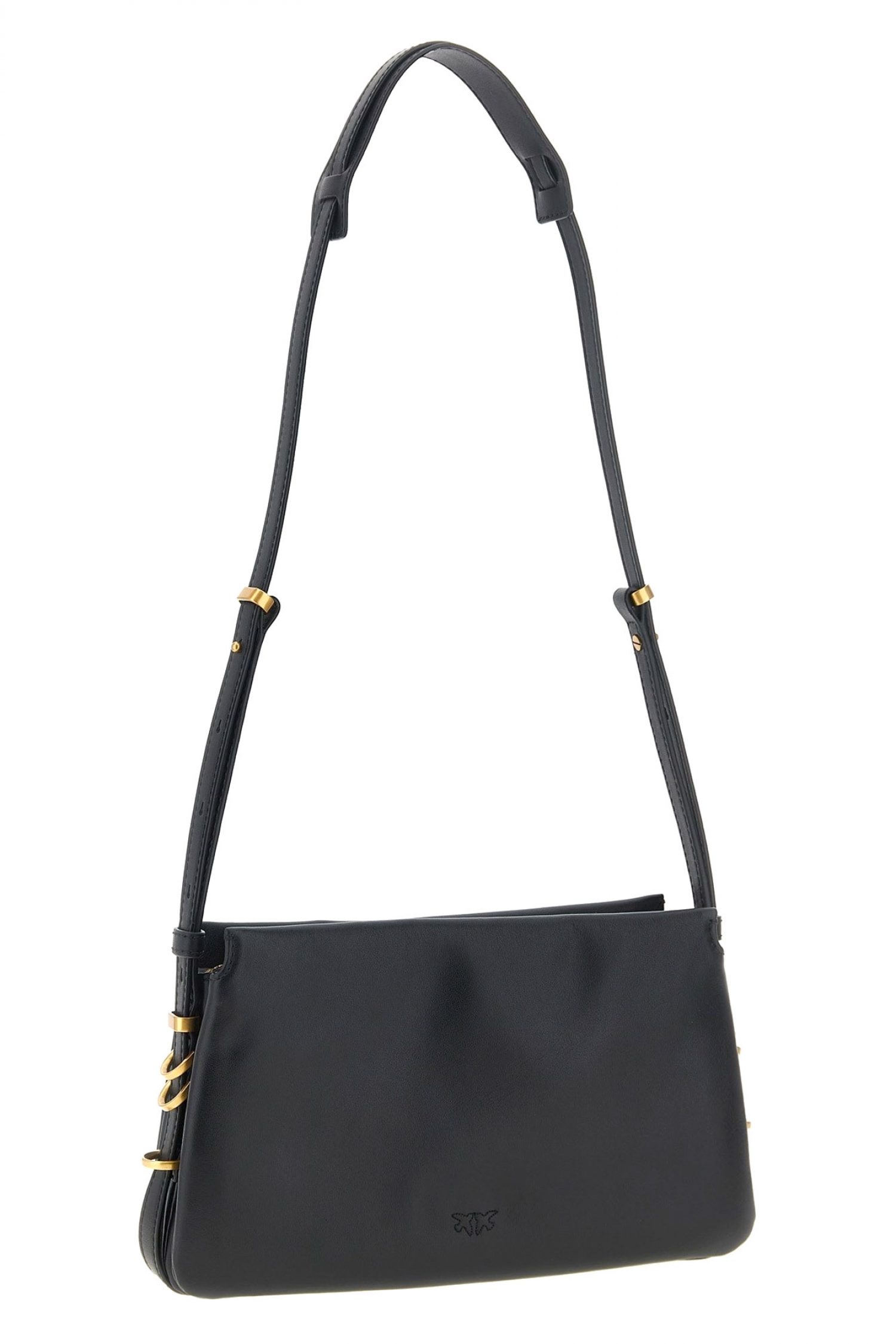 PINKO ΤΣΑΝΤΑ TRIPLET MINI VITELLO MORBIDO ΜΑΥΡΟ