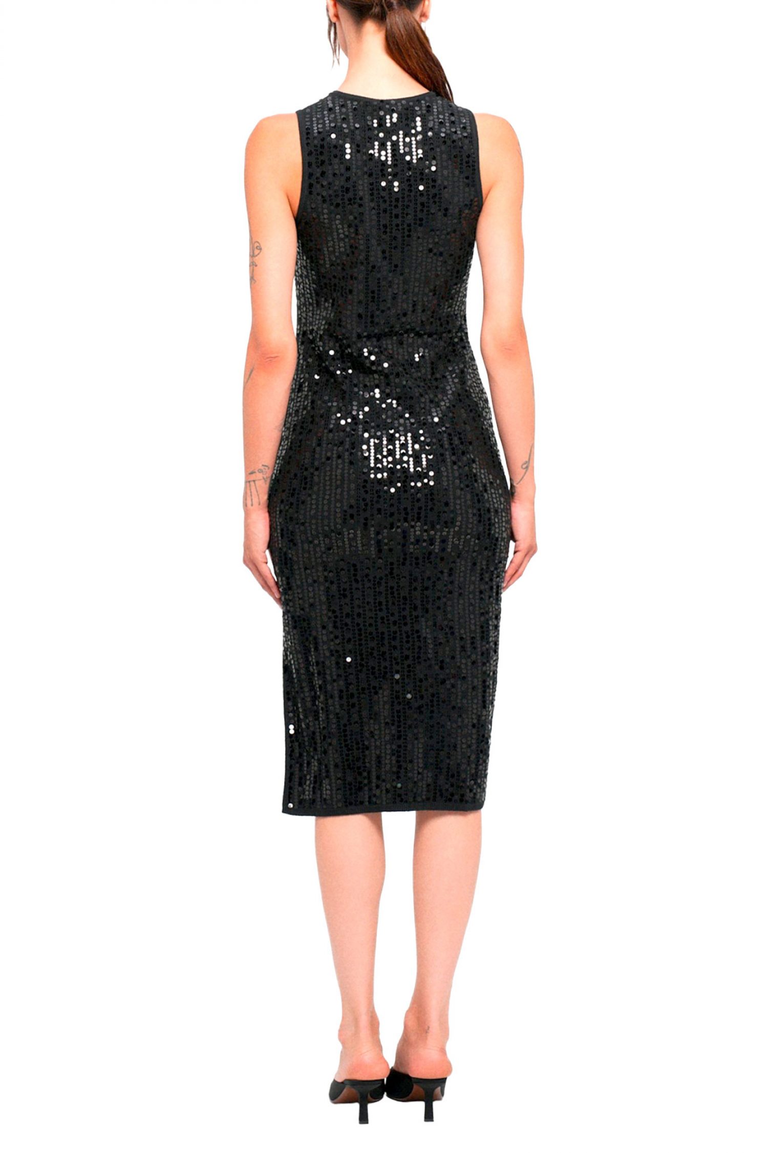 MARELLA SPORT ΦΟΡΕΜΑ MIDI ADDETO ΠΑΓΙΕΤΑ ΑΝΟΙΓΜΑ ΚΑΤΩ ΜΑΥΡΟ