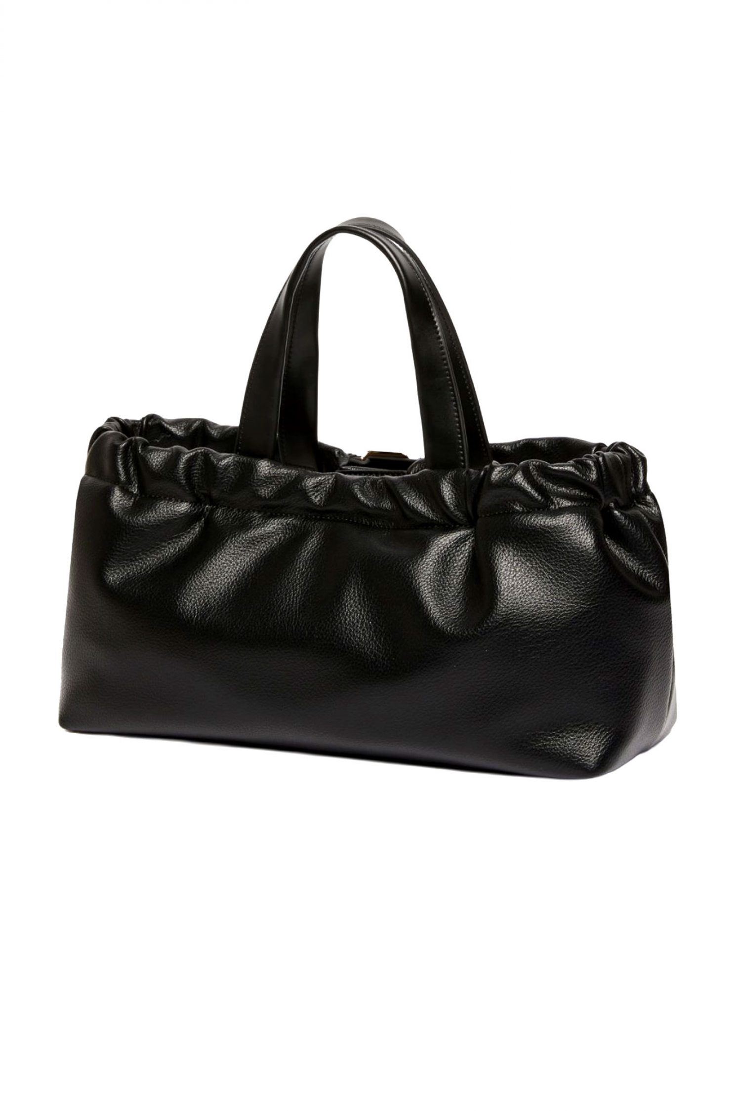 MARELLA ACCESORI ΤΣΑΝΤΑ ΧΕΙΡΟΣ/CROSSBODY PADOVA LOGO ΜΕΤΑΛΛΙΚΟ ΜΑΥΡΟ