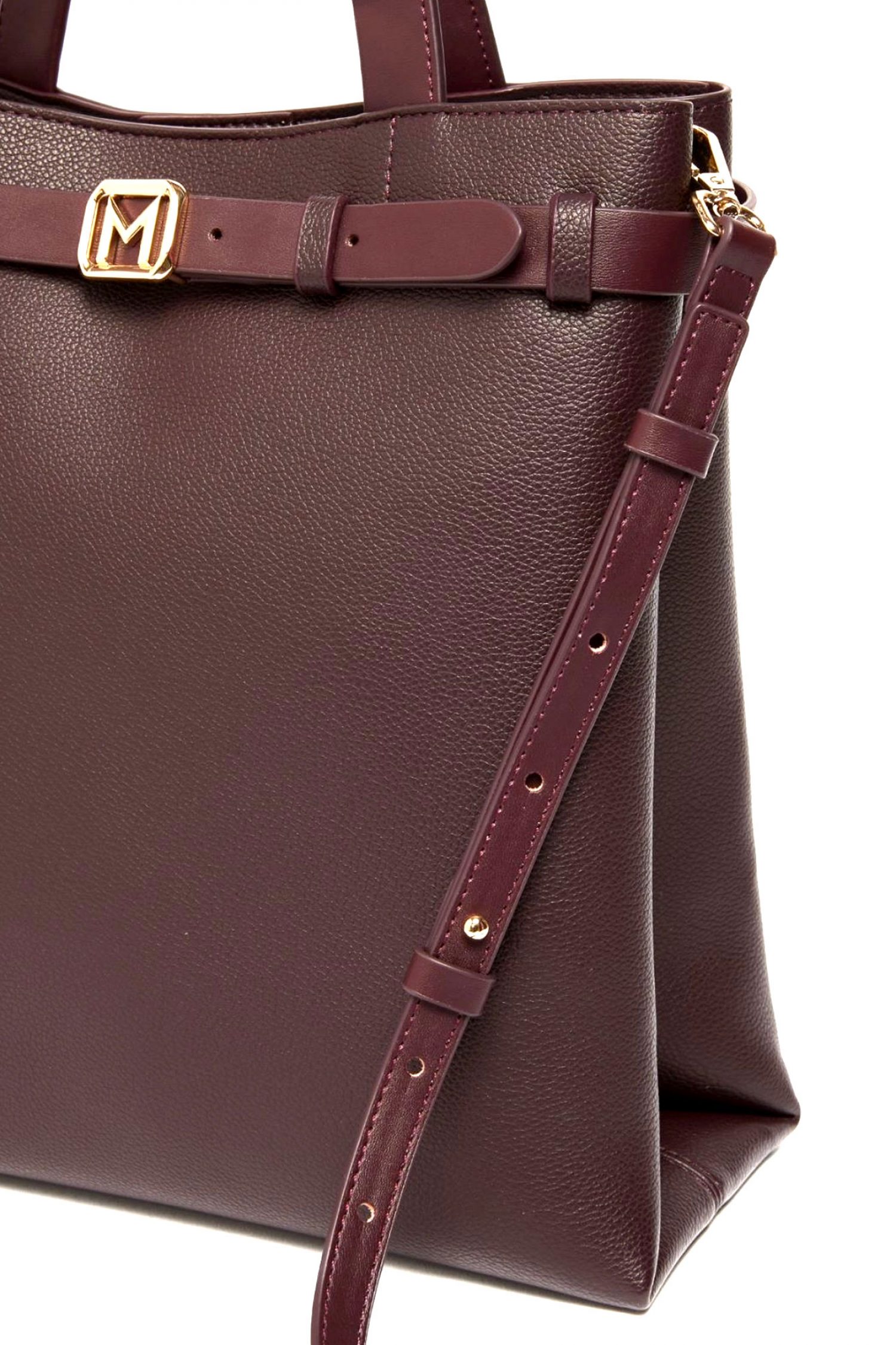 MARELLA ACCESORI ΤΣΑΝΤΑ ΧΕΙΡΟΣ/CROSSBODY SALERNO LOGO ΜΕΤΑΛΛΙΚΟ ΚΑΦΕ
