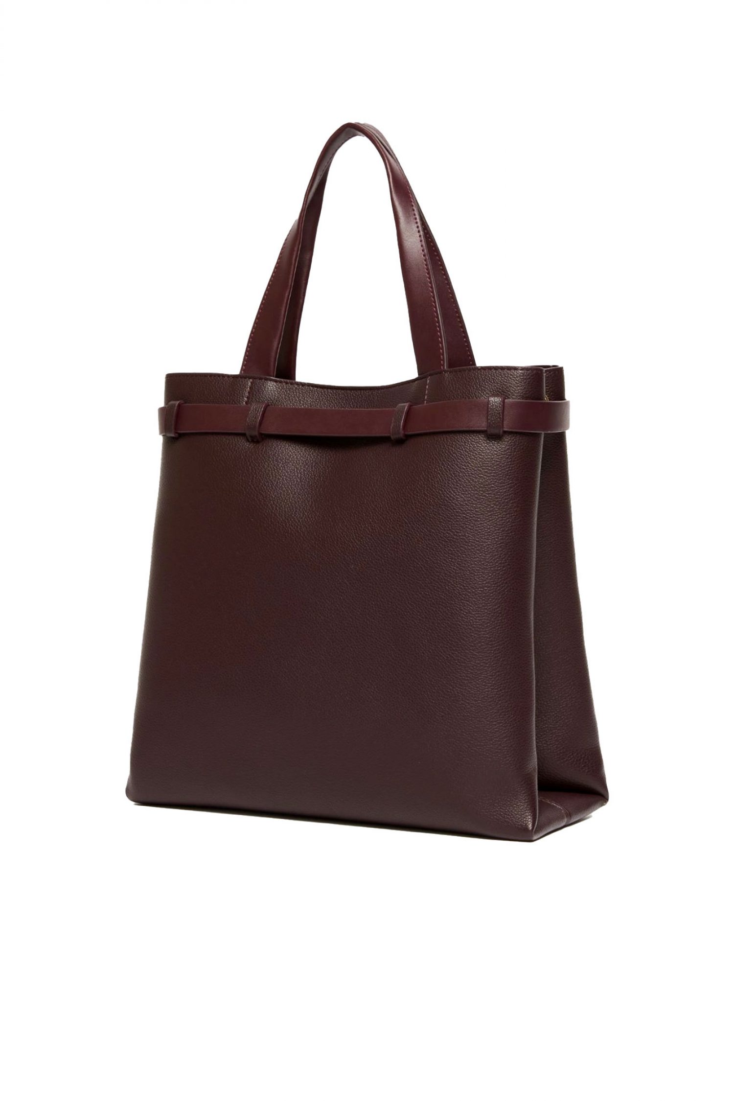 MARELLA ACCESORI ΤΣΑΝΤΑ ΧΕΙΡΟΣ/CROSSBODY SALERNO LOGO ΜΕΤΑΛΛΙΚΟ ΚΑΦΕ