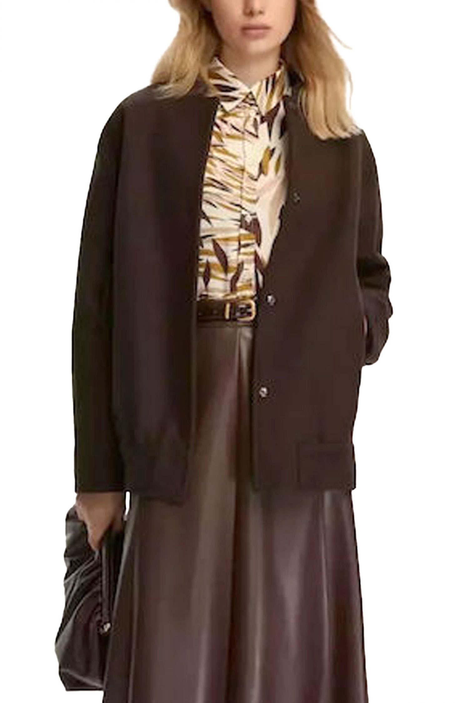 MARELLA EMME ΠΟΥΚΑΜΙΣΟ BIAGIO ΜΕ ΟΨΗ ΣΑΤΕΝ ΕΜΠΡΙΜΕ ΕΚΡΟΥ