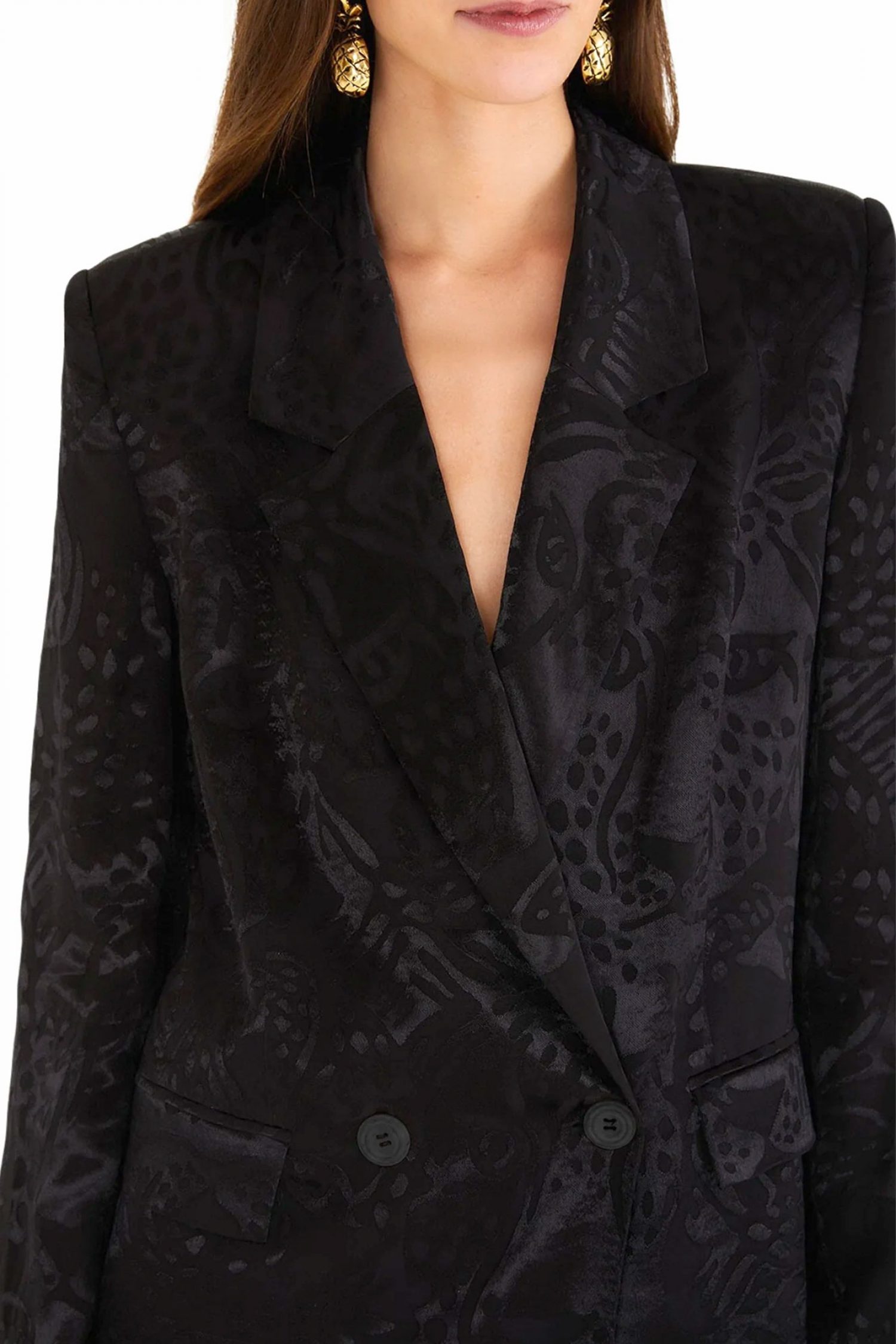 FARM RIO ΣΑΚΑΚΙ ΣΤΑΥΡΩΤΟ LEOPARD JACQUARD ALL OVER PRINT ΒΑΤΕΣ ΜΕ ΟΨΗ ΣΑΤΕΝ ΜΑΥΡΟ