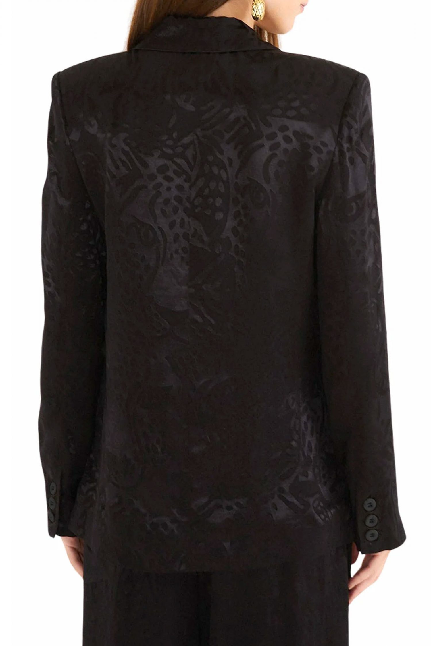 FARM RIO ΣΑΚΑΚΙ ΣΤΑΥΡΩΤΟ LEOPARD JACQUARD ALL OVER PRINT ΒΑΤΕΣ ΜΕ ΟΨΗ ΣΑΤΕΝ ΜΑΥΡΟ