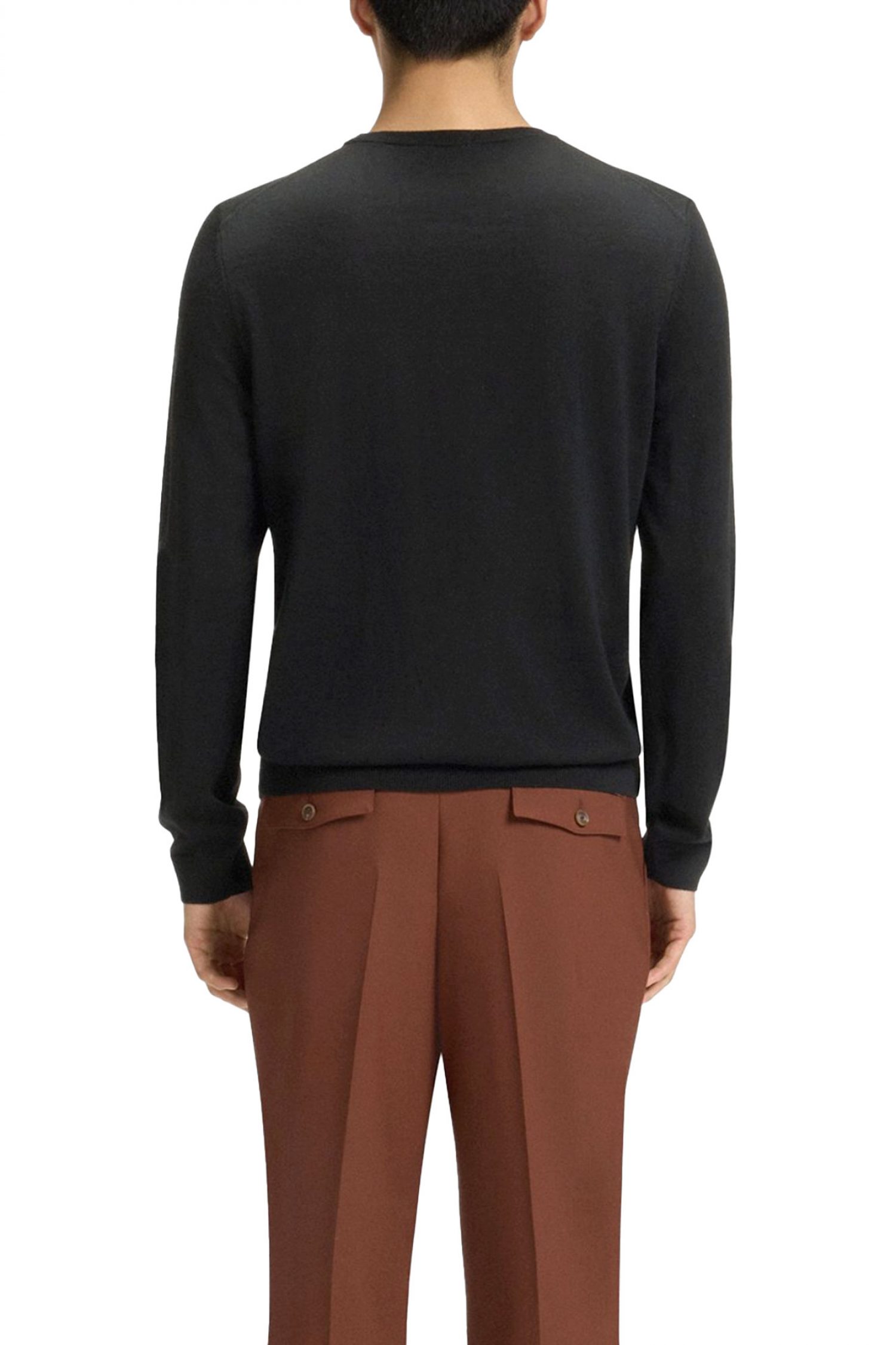 BOSS ΠΛΕΚΤΟ CREW NECK LENO-P ΜΑΥΡΟ